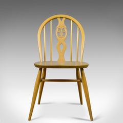 Set of Four Mid-Century Modern Dining Chairs, English, Beech, Danish Taste