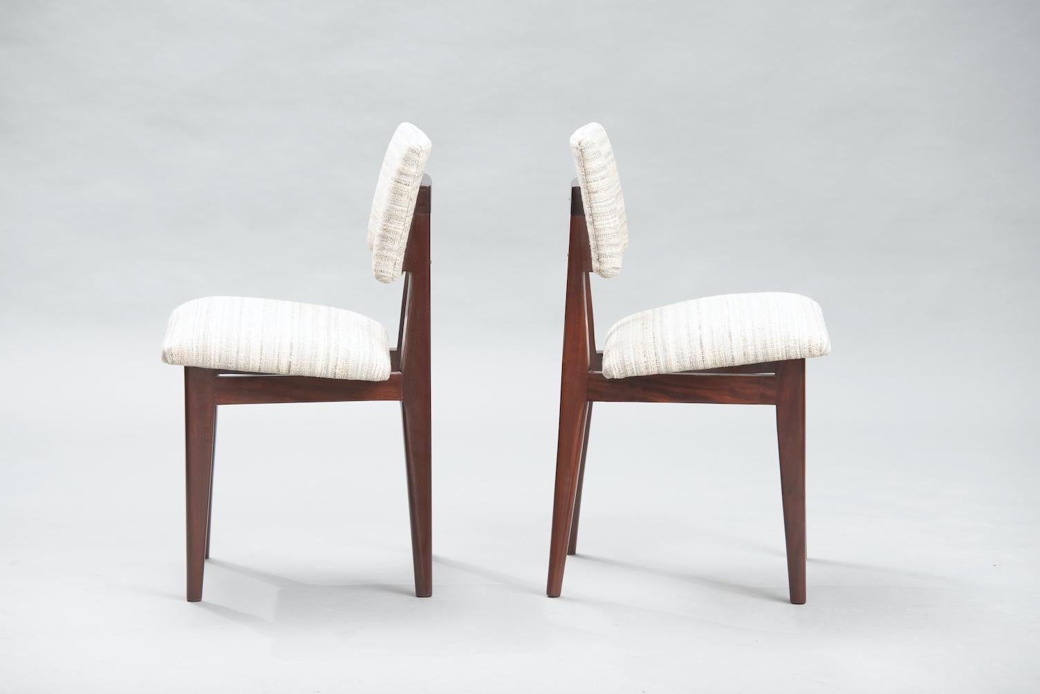 European Set of Four Mid-Century Modern Dining Chairs