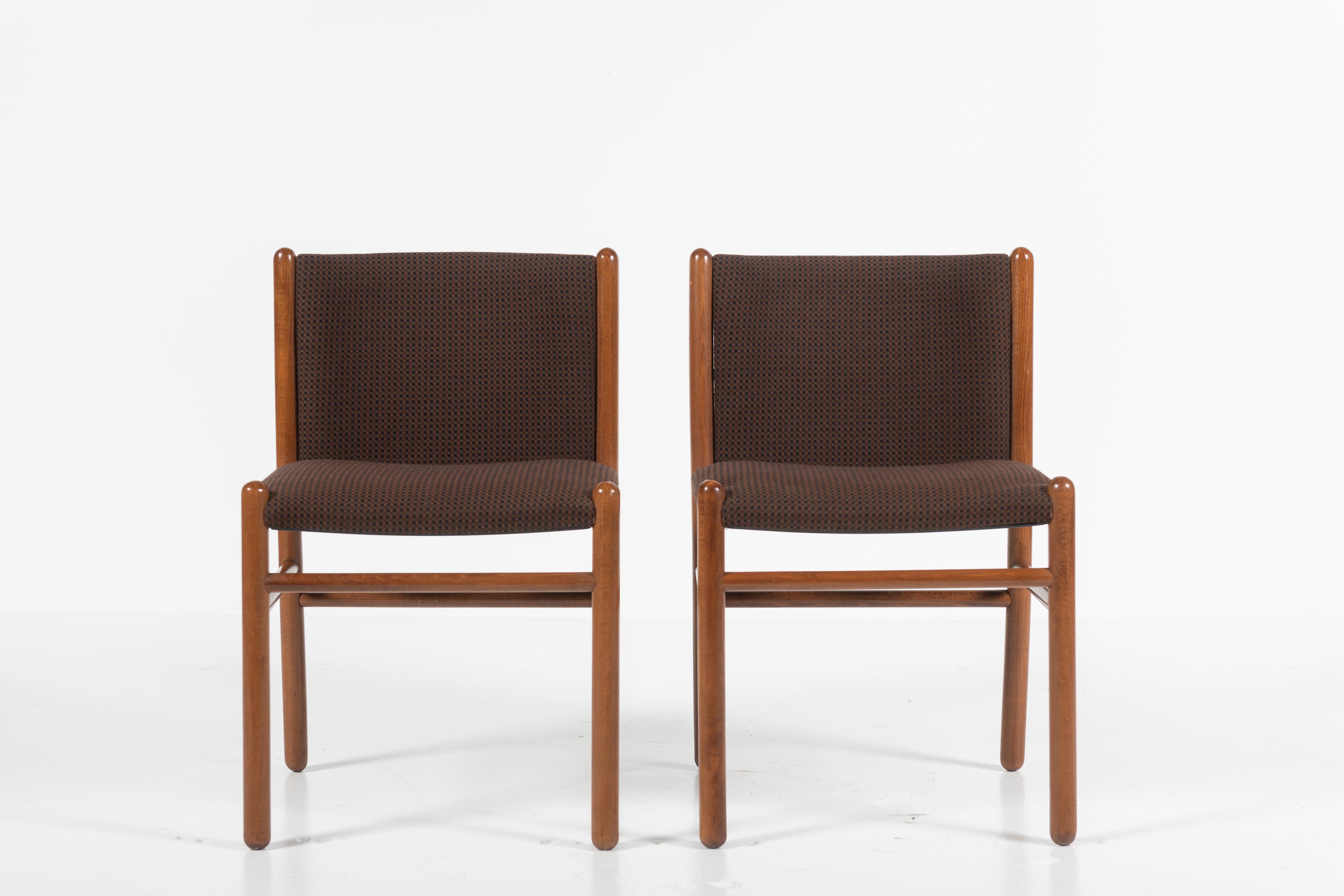 Set of Four Mid-Century Modern Dining Chairs, Gianfranco Frattini, Italy, 1960s In Good Condition For Sale In San Francisco, CA