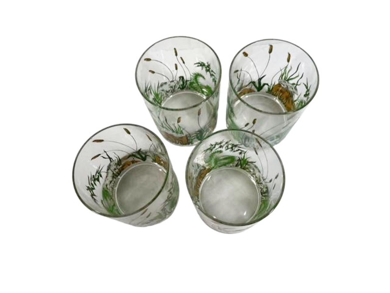 Set von vier modernen Frosch- und Fernengläsern aus der Mitte des Jahrhunderts von Cera Glassware im Angebot 1