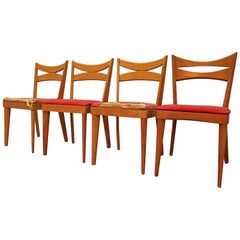 Set of Four Mid-Century Modern Heywood-Wakefield Cat's Eye Dining Chairs