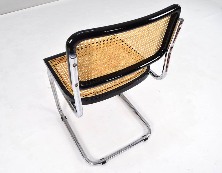 Set of Four Mid-Century Modern Italian Marcel Breuer B32 Cesca Chairs, 70s For Sale 7