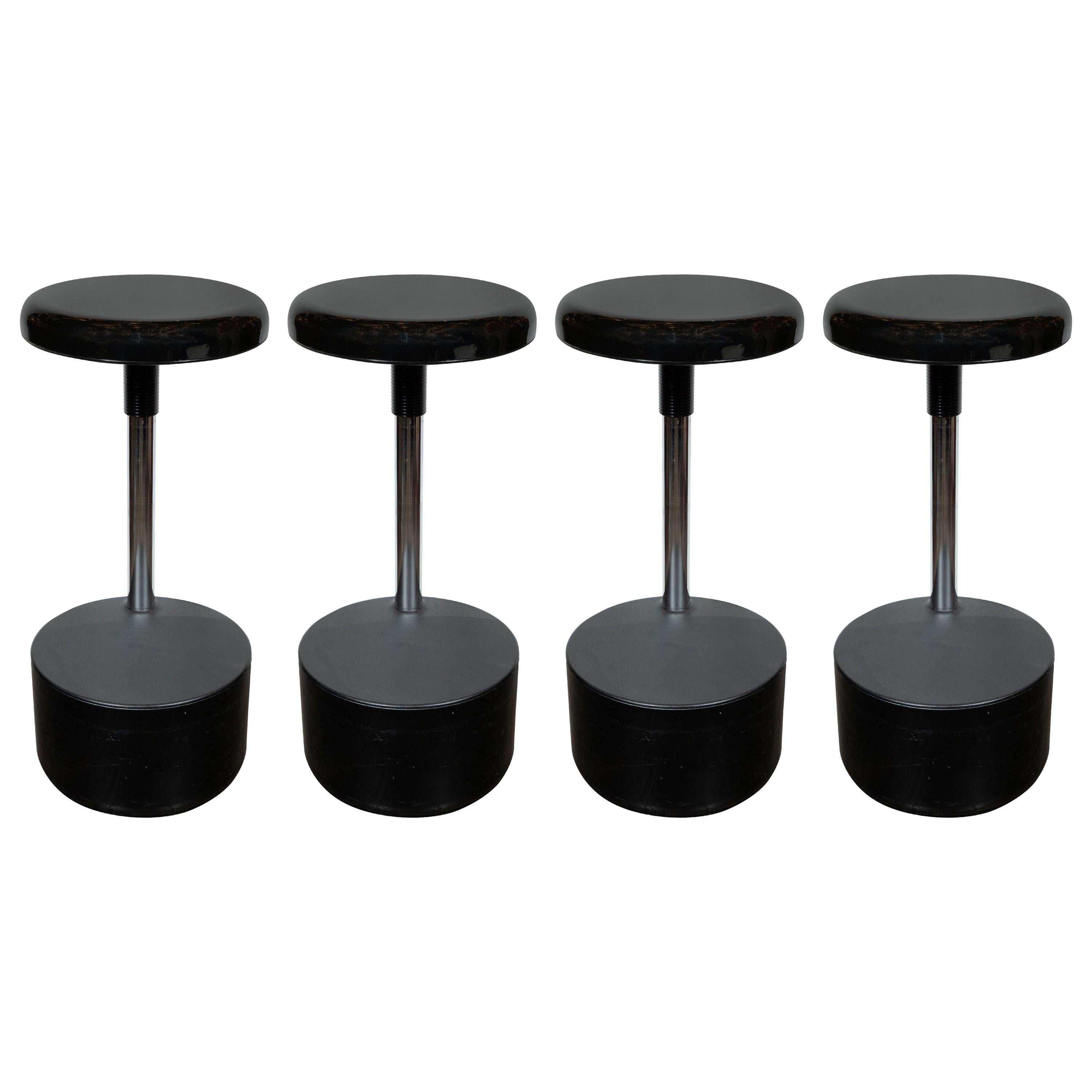Set of Four Mid-Century Modern Lucci & Orlandini for Velca Legnano Modern Stools