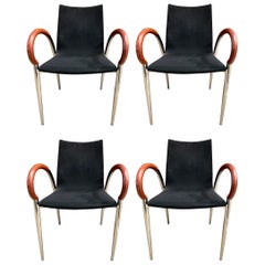 Set of Four Mid-Century Modern Made in Italy Dining Chairs