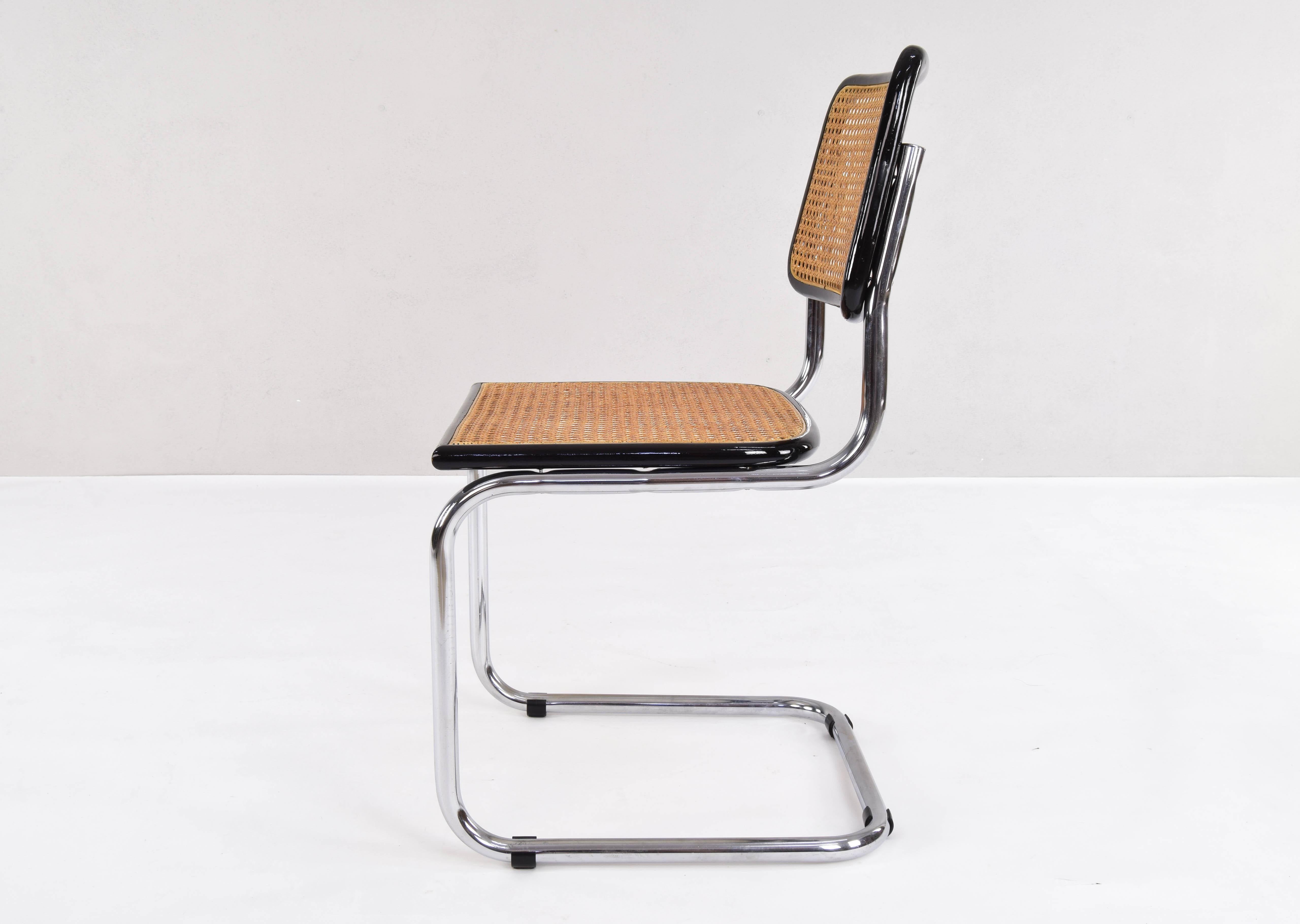20th Century Set of Four Mid-Century Modern Marcel Breuer B32 Cesca Chairs, Italy, 1970s