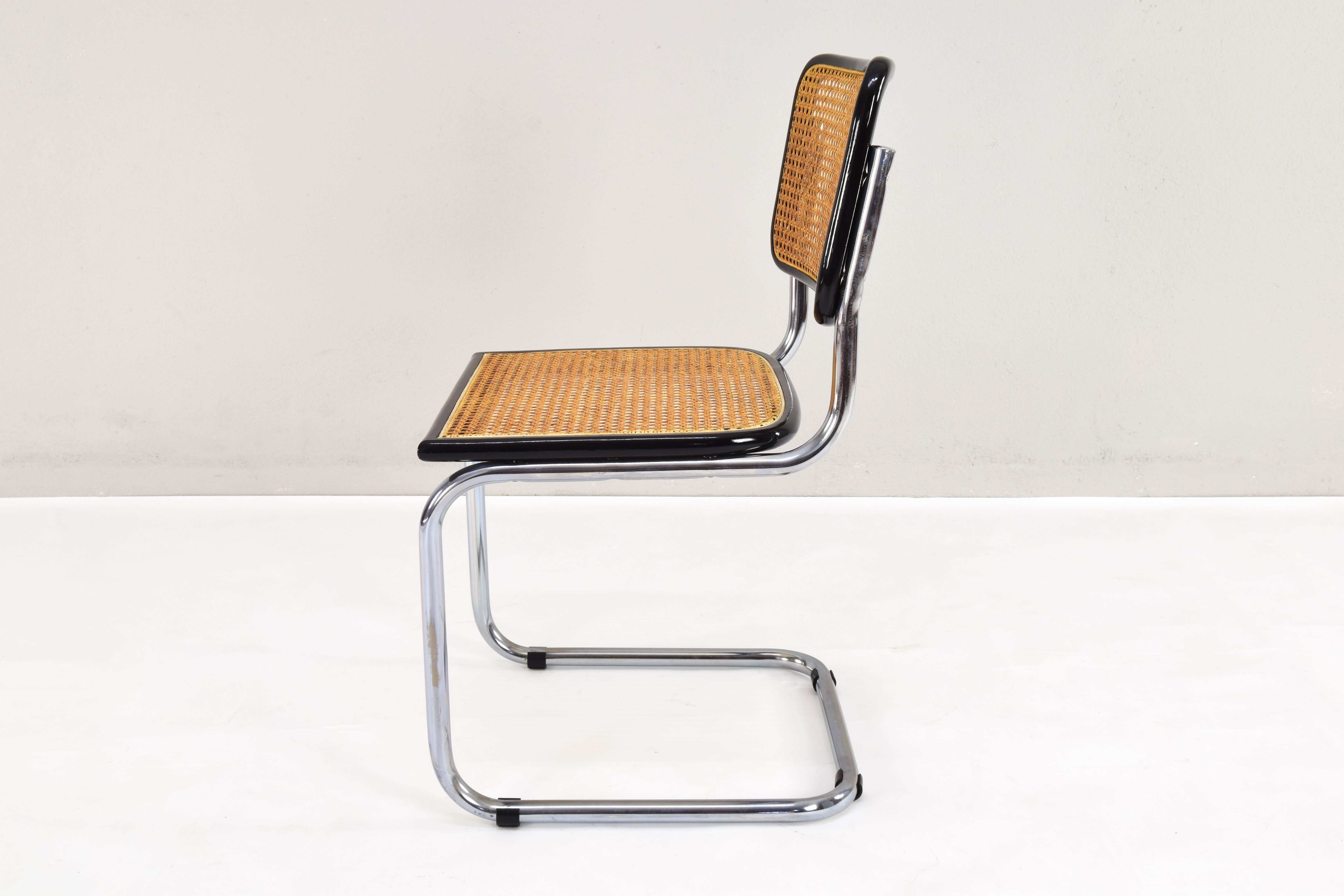 20th Century Set of Four Mid-Century Modern Marcel Breuer B32 Cesca Chairs, Italy, 1970s