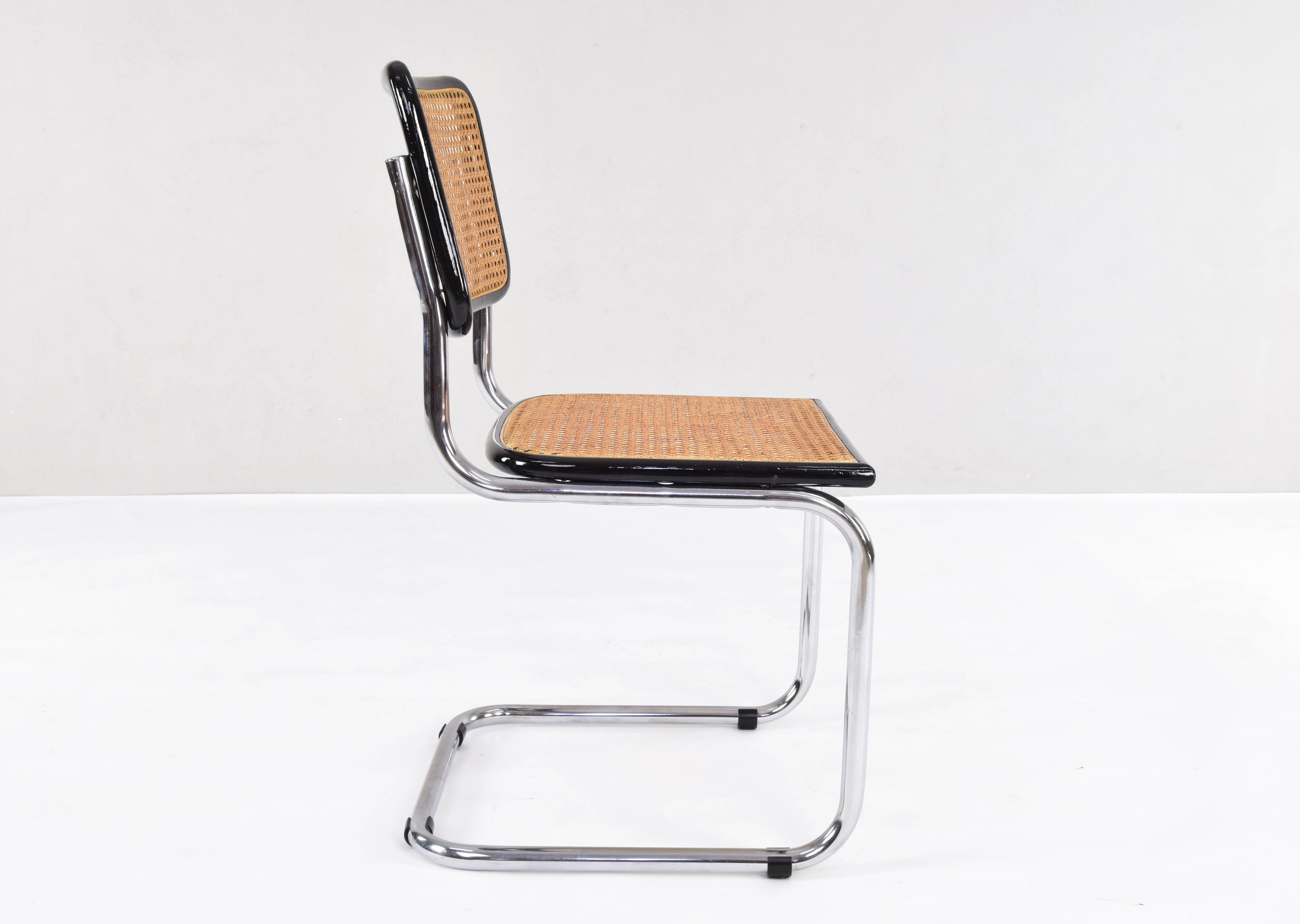 Set of Four Mid-Century Modern Marcel Breuer B32 Cesca Chairs, Italy, 1970s 2