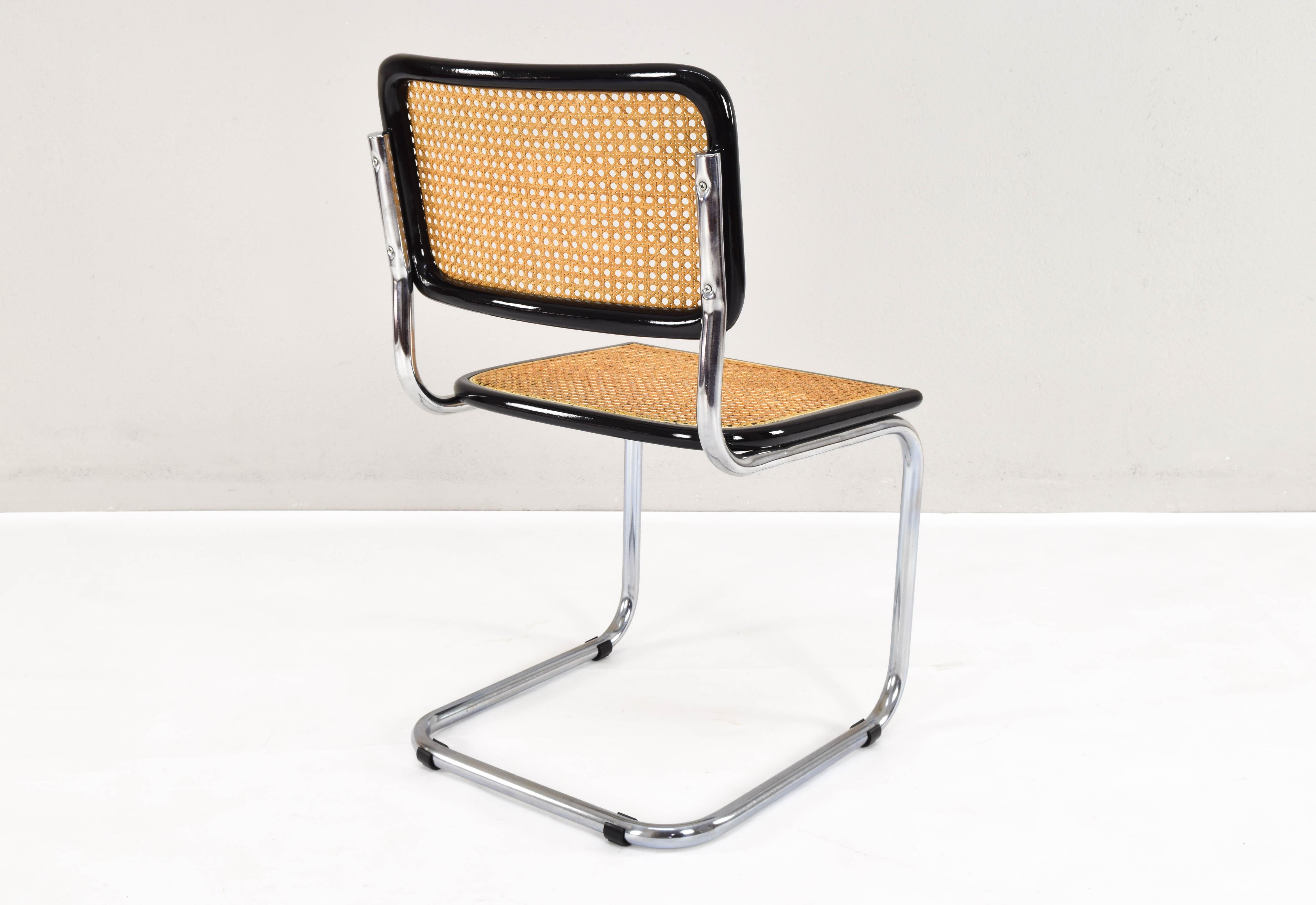 Set of Four Mid-Century Modern Marcel Breuer B32 Cesca Chairs, Italy, 1970s 2