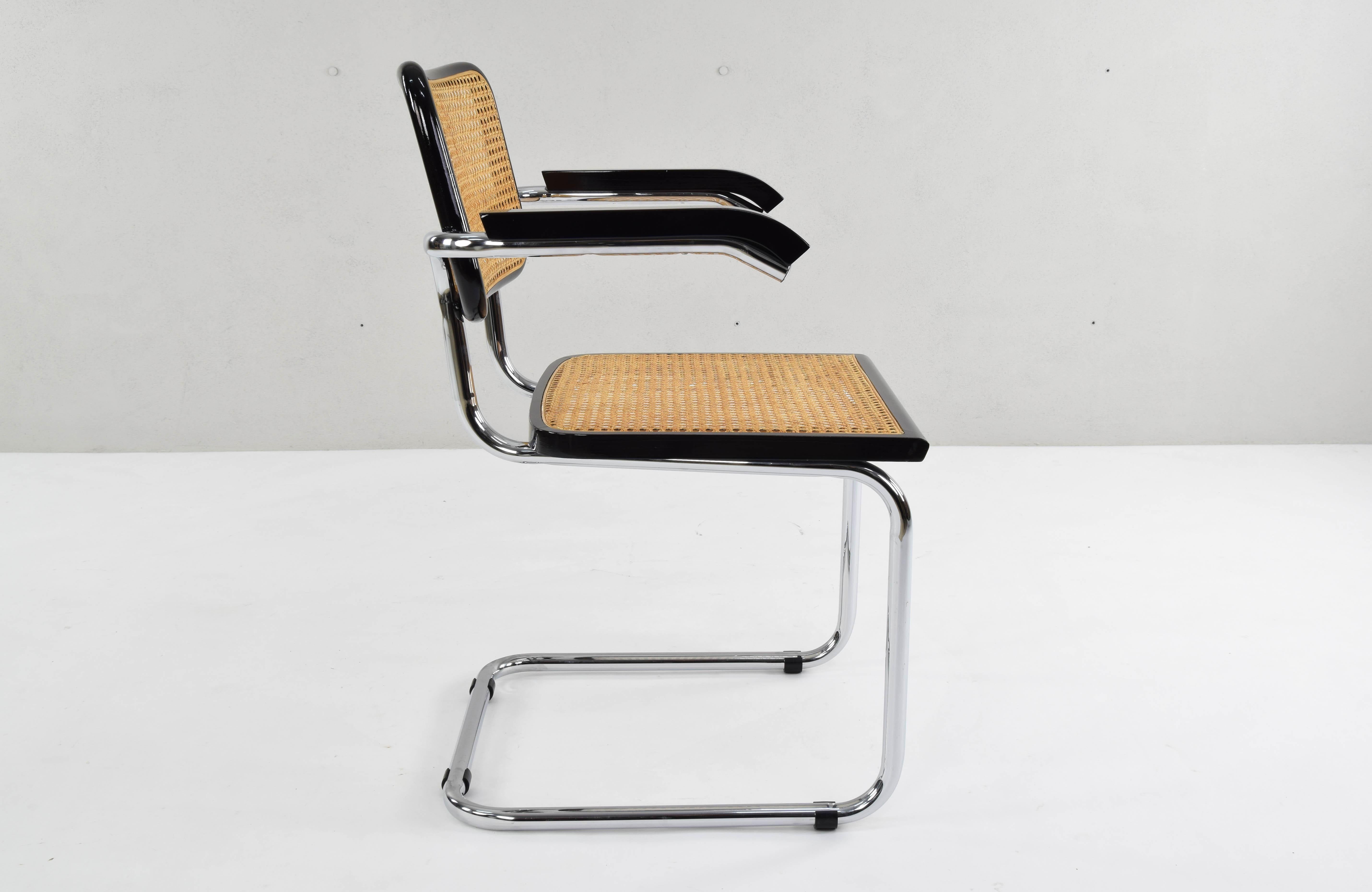 Set of Four Mid-Century Modern Marcel Breuer B64 Cesca Chairs, Italy, 1970 3