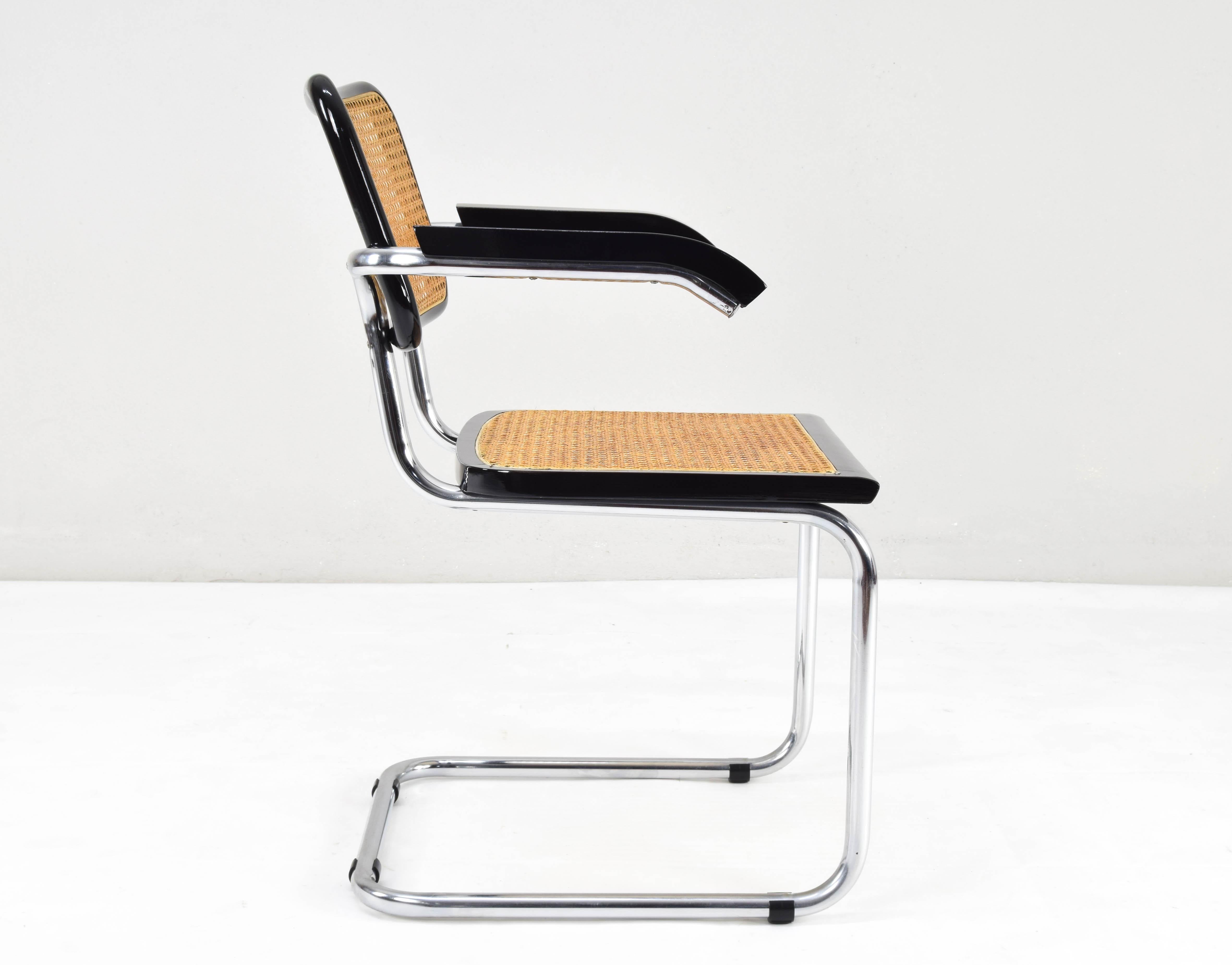 Set of Four Mid-Century Modern Marcel Breuer B64 Cesca Chairs, Italy, 1970 3