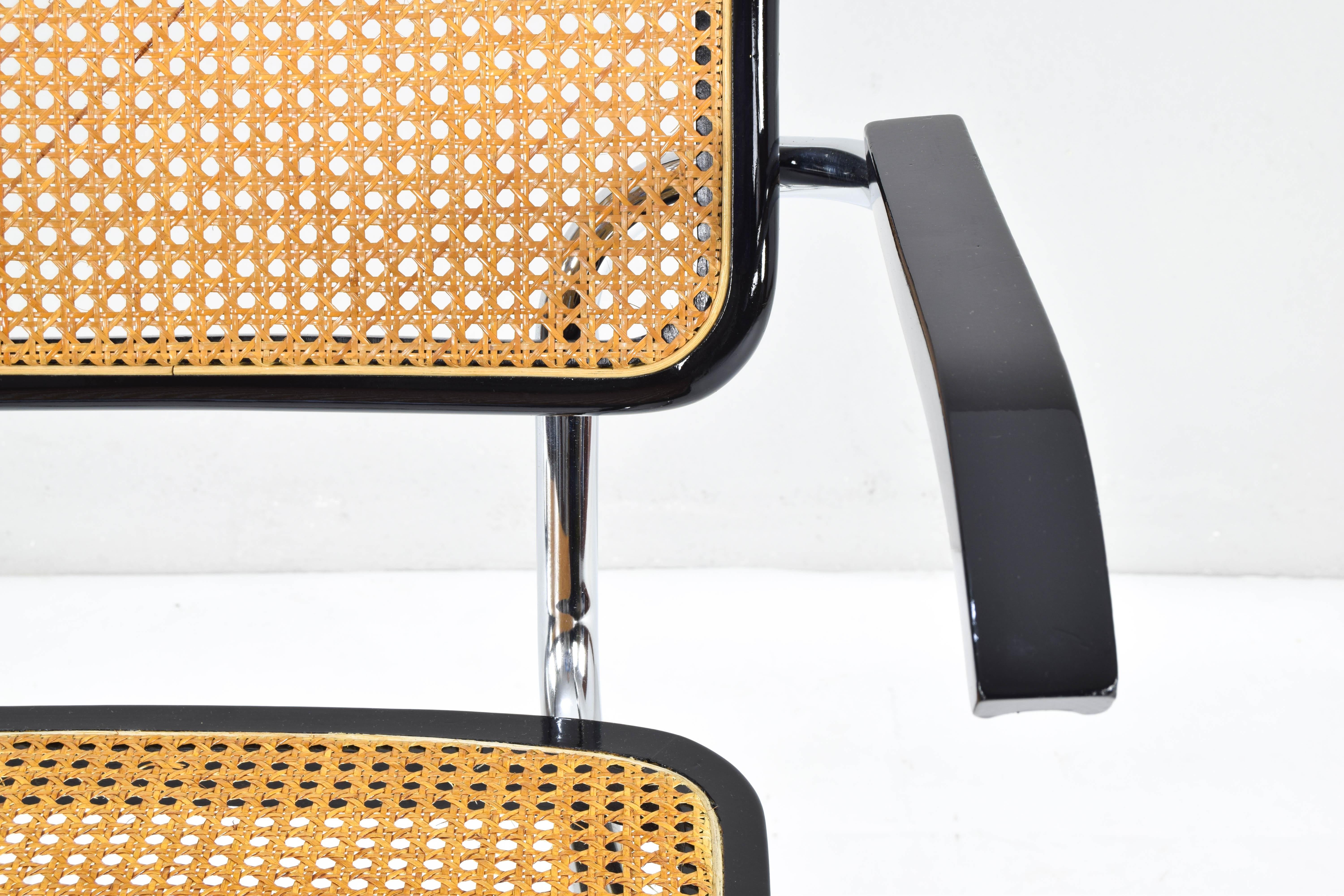 Set of Four Mid-Century Modern Marcel Breuer B64 Cesca Chairs, Italy, 1970 6