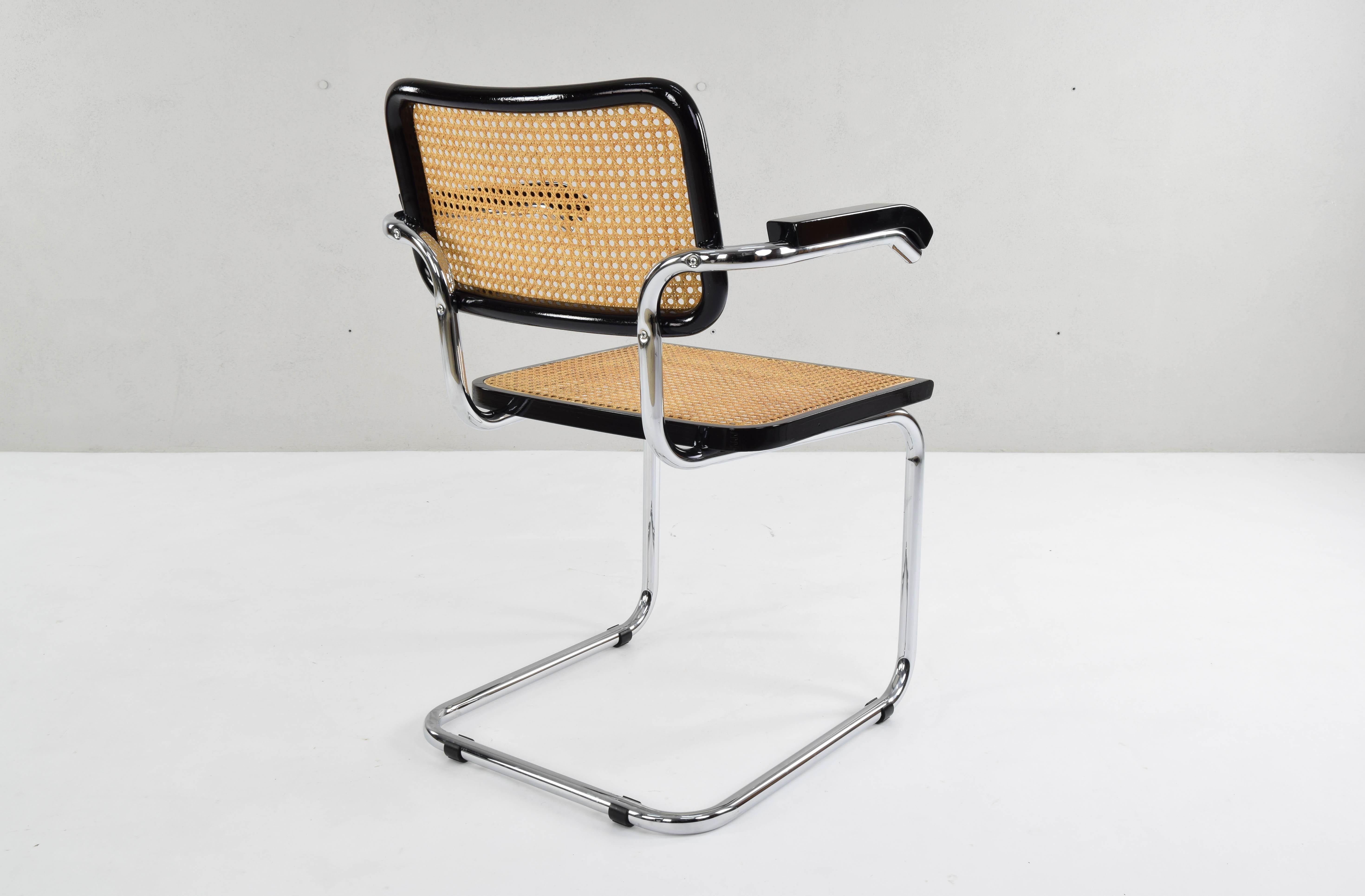 Set of Four Mid-Century Modern Marcel Breuer B64 Cesca Chairs, Italy, 1970 2