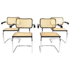 Set of four Mid-Century Modern Marcel Breuer B64 Cesca Chairs, Italy, 1970