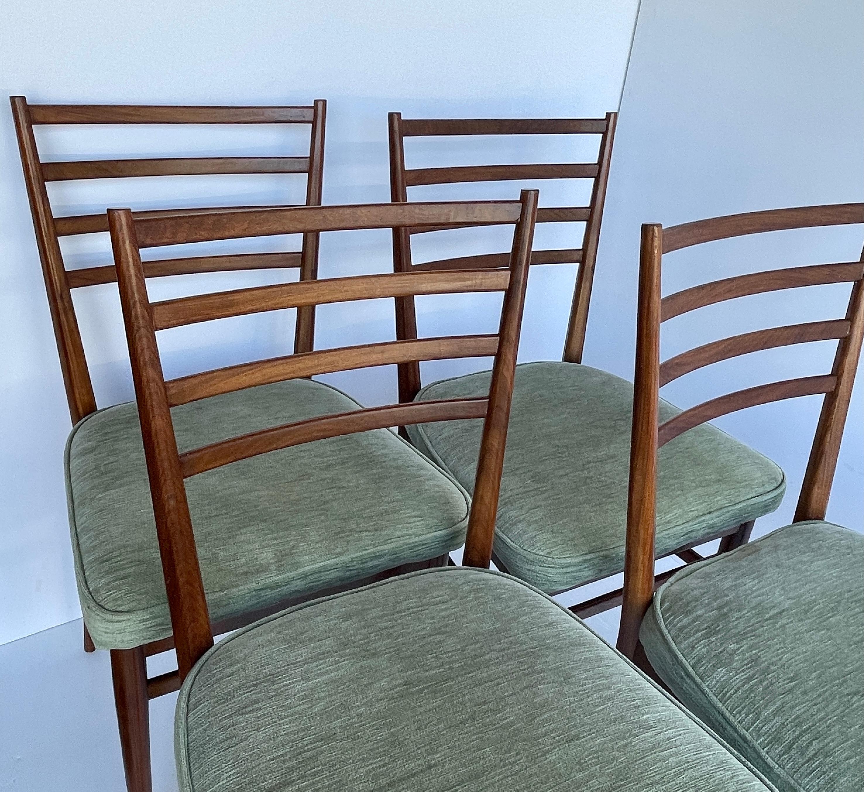 British Set of Four Mid-Century Modern Meredew Teak Dining Chairs