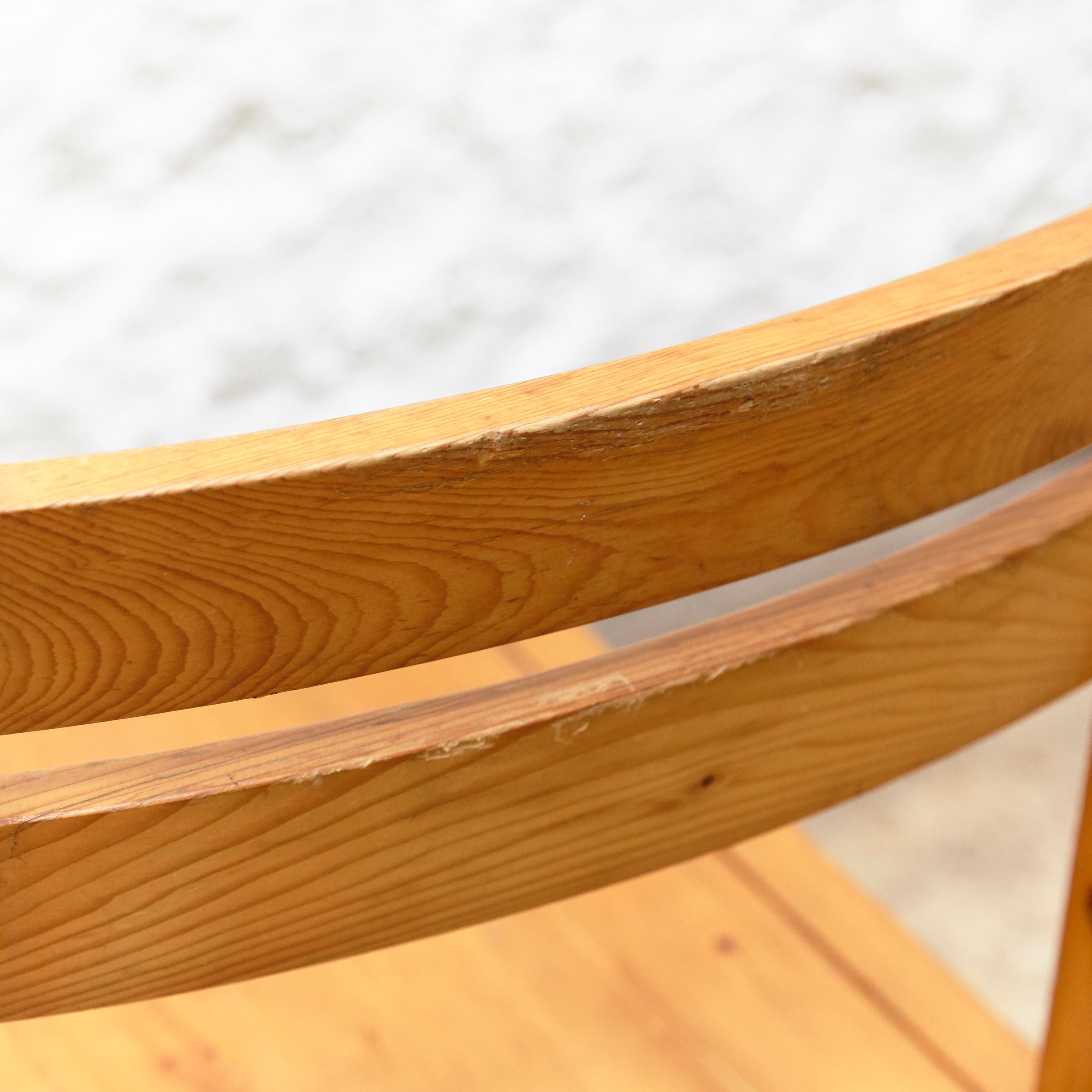 Set of Four Mid-Century Modern Racionalist Wood Chairs from France, circa 1960 7