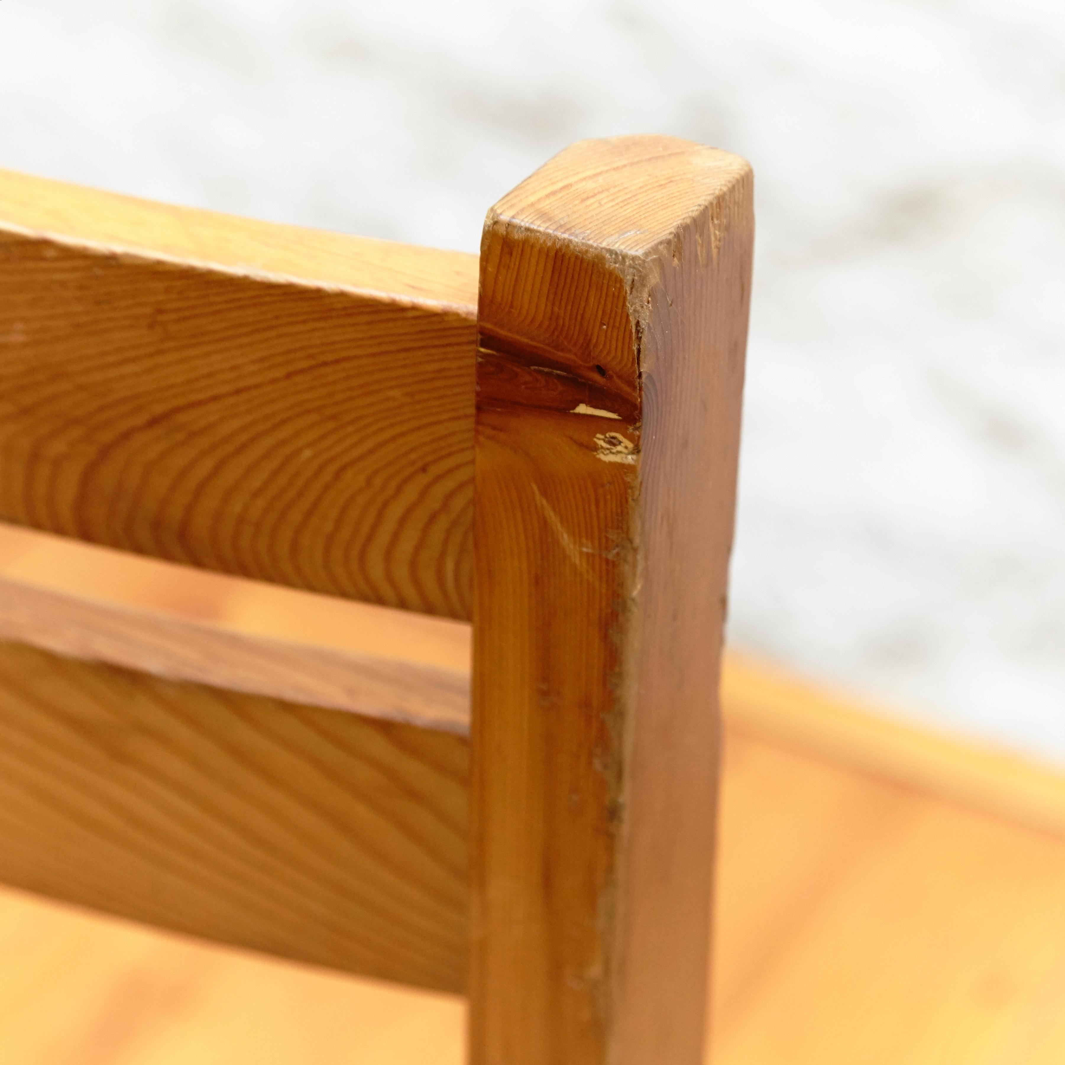 Set of Four Mid-Century Modern Racionalist Wood Chairs from France, circa 1960 8