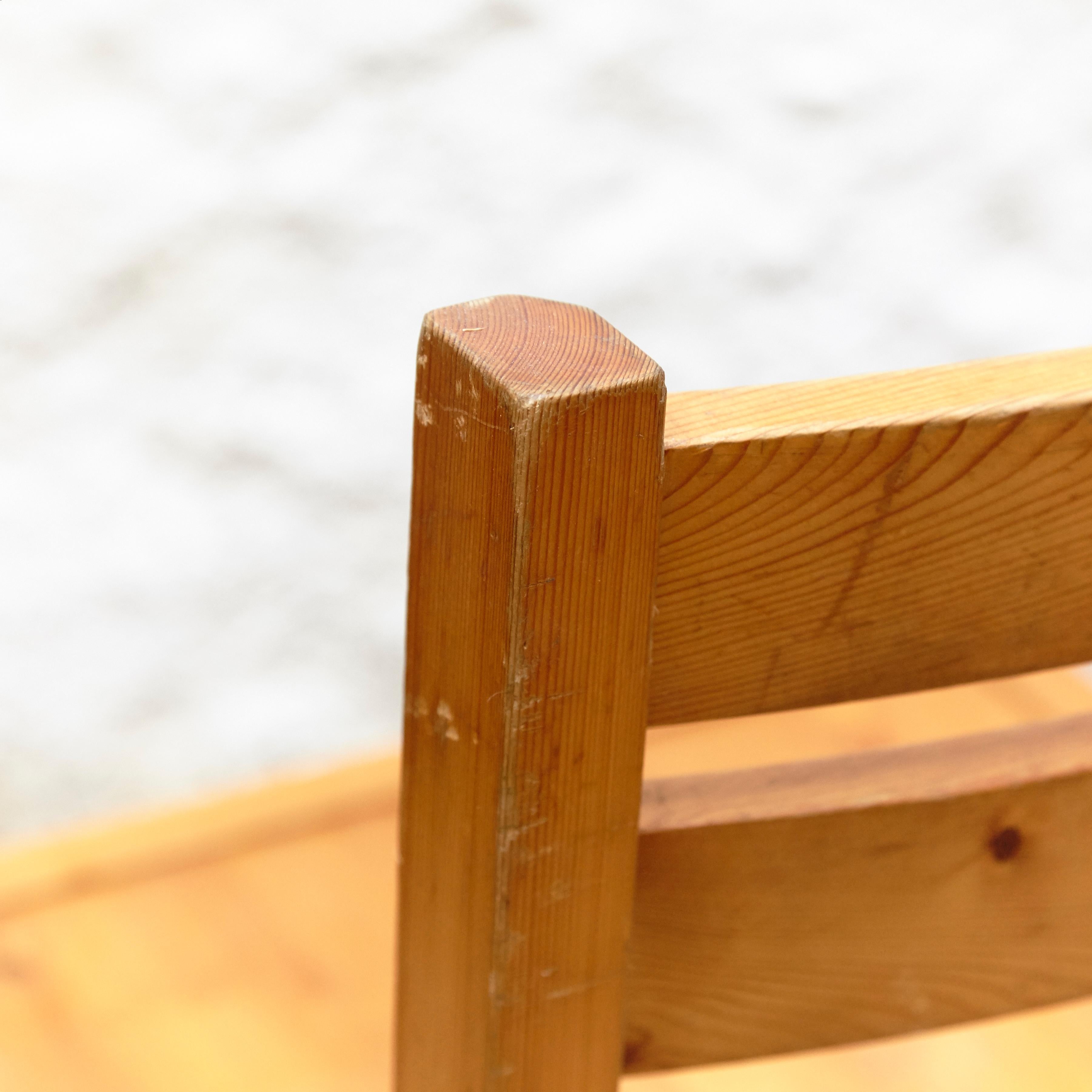 Set of Four Mid-Century Modern Racionalist Wood Chairs from France, circa 1960 4