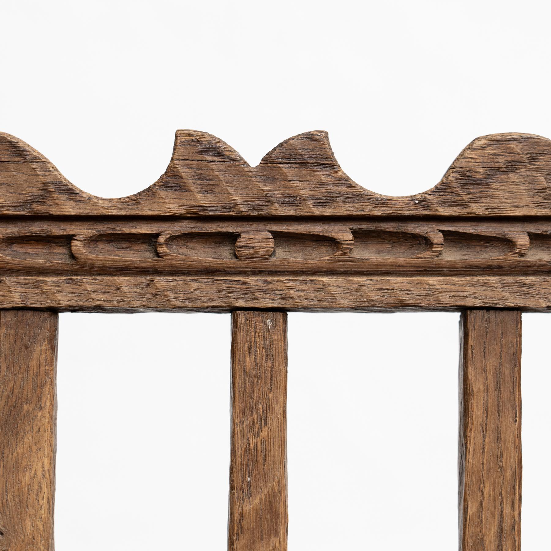 Vier rationalistische Holzstühle aus der Mitte des Jahrhunderts, rustikaler Charme, um 1940 im Angebot 6