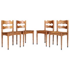 Set of Four Mid-Century Modern Razorblade Chairs, France, 1960s