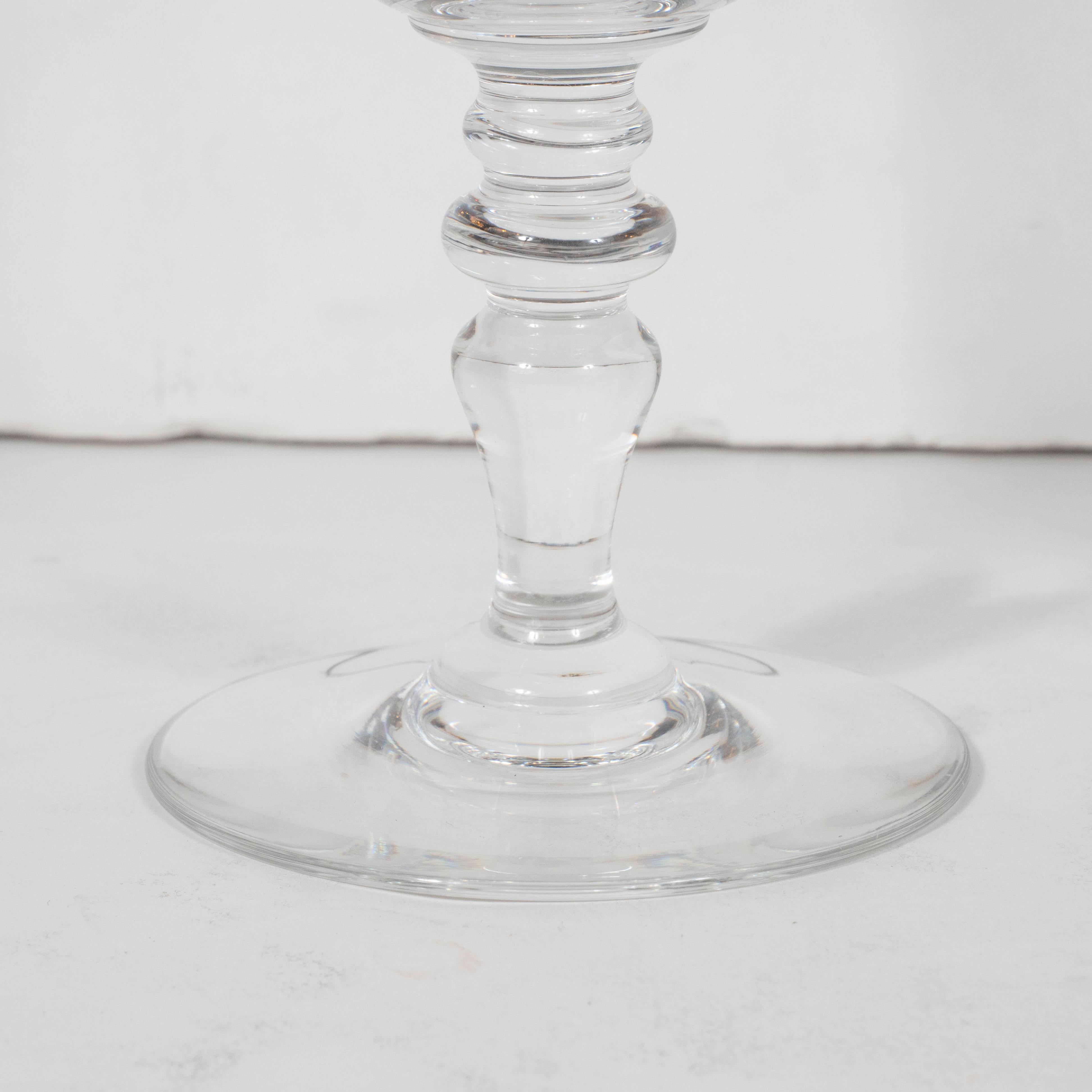 Set of Four Mid-Century Modern Signed Baccarat Crystal Glasses In Excellent Condition In New York, NY