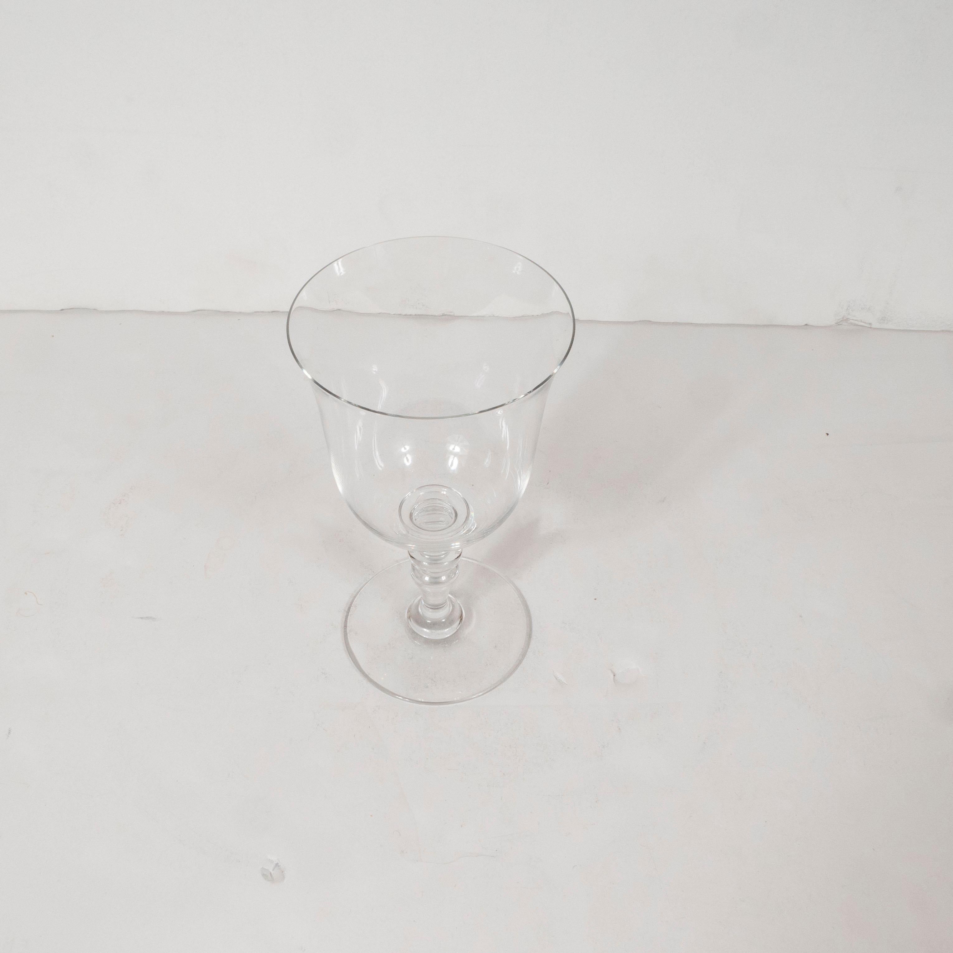Set of Four Mid-Century Modern Signed Baccarat Crystal Glasses 2