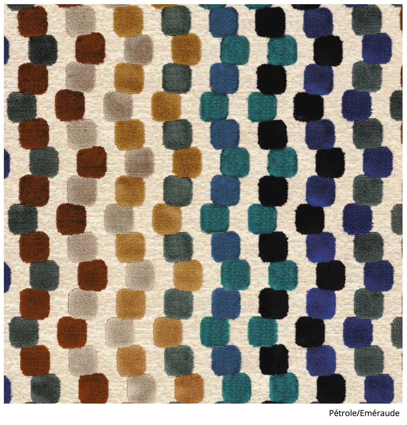 Conjunto de cuatro sillas de terciopelo multicolor de mediados de siglo de M. Puchala, Europa, años 60 en venta 7