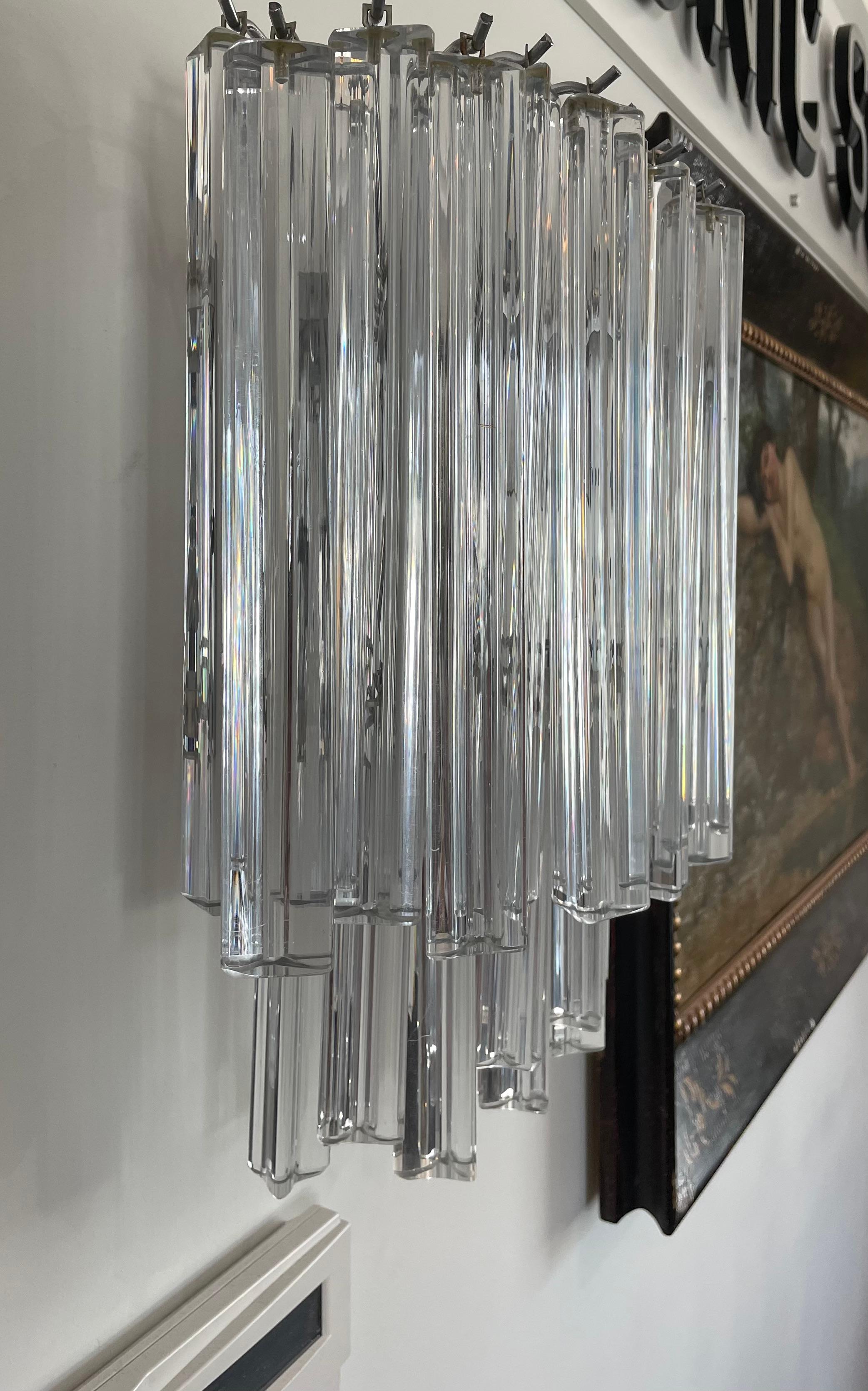Set of Four Mid-Century Murano Glass Sconces: Venini for Camer 1