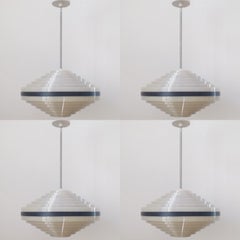 Set of Four Midcentury Pendants, Ring, UFO, 1970s