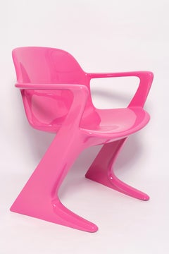 Set of Four Mid Century Pink Kangaroo Chairs, Ernst Moeckl, Germany, 1960s