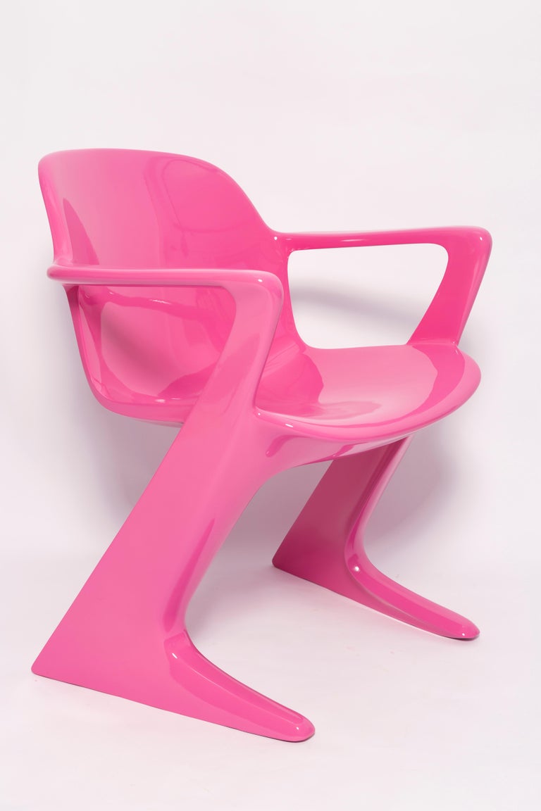 Set of Four Mid Century Pink Kangaroo Chairs, Ernst Moeckl, Germany