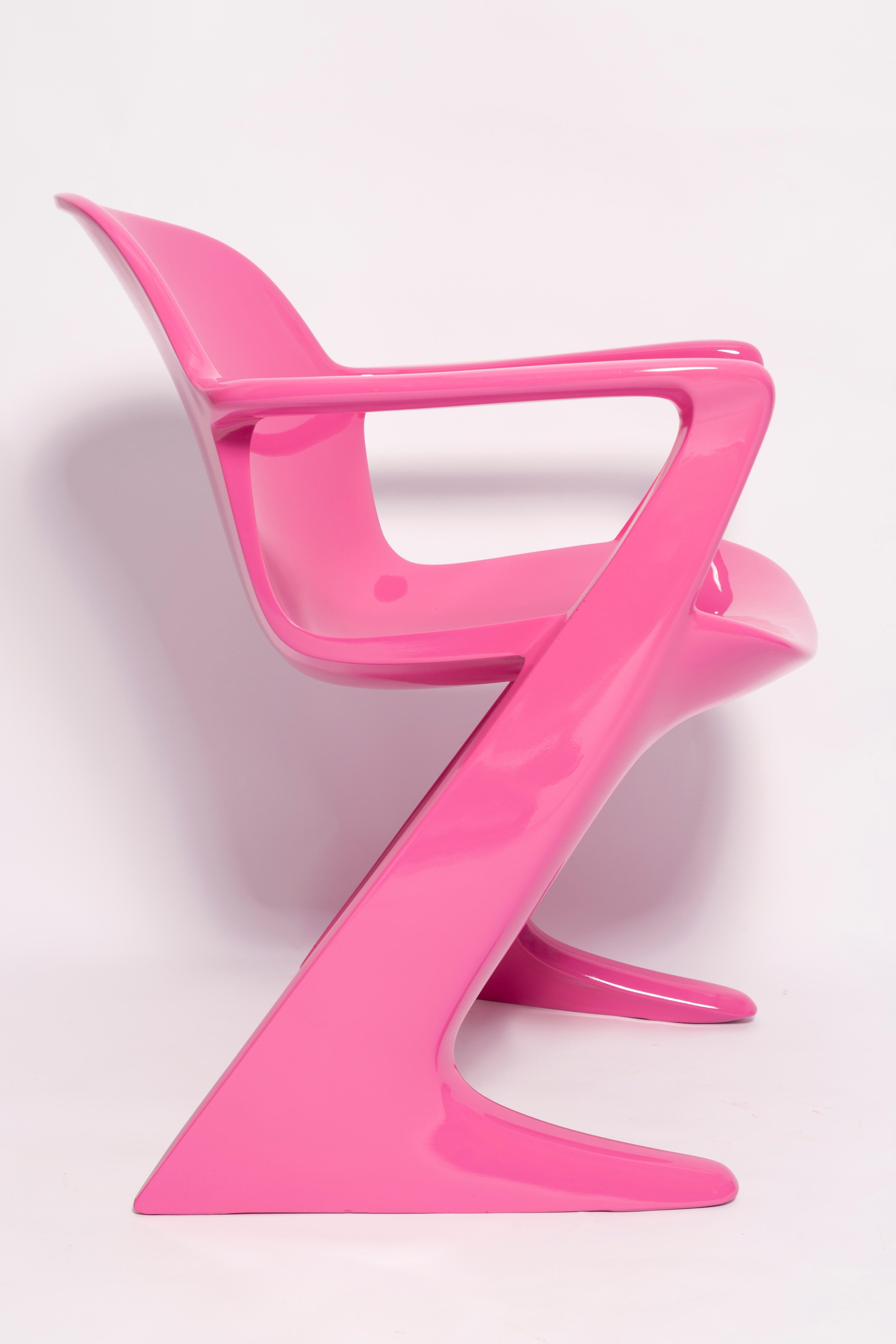 Laccato Set di quattro sedie canguro rosa di metà secolo, Ernst Moeckl, Germania, anni '60 in vendita