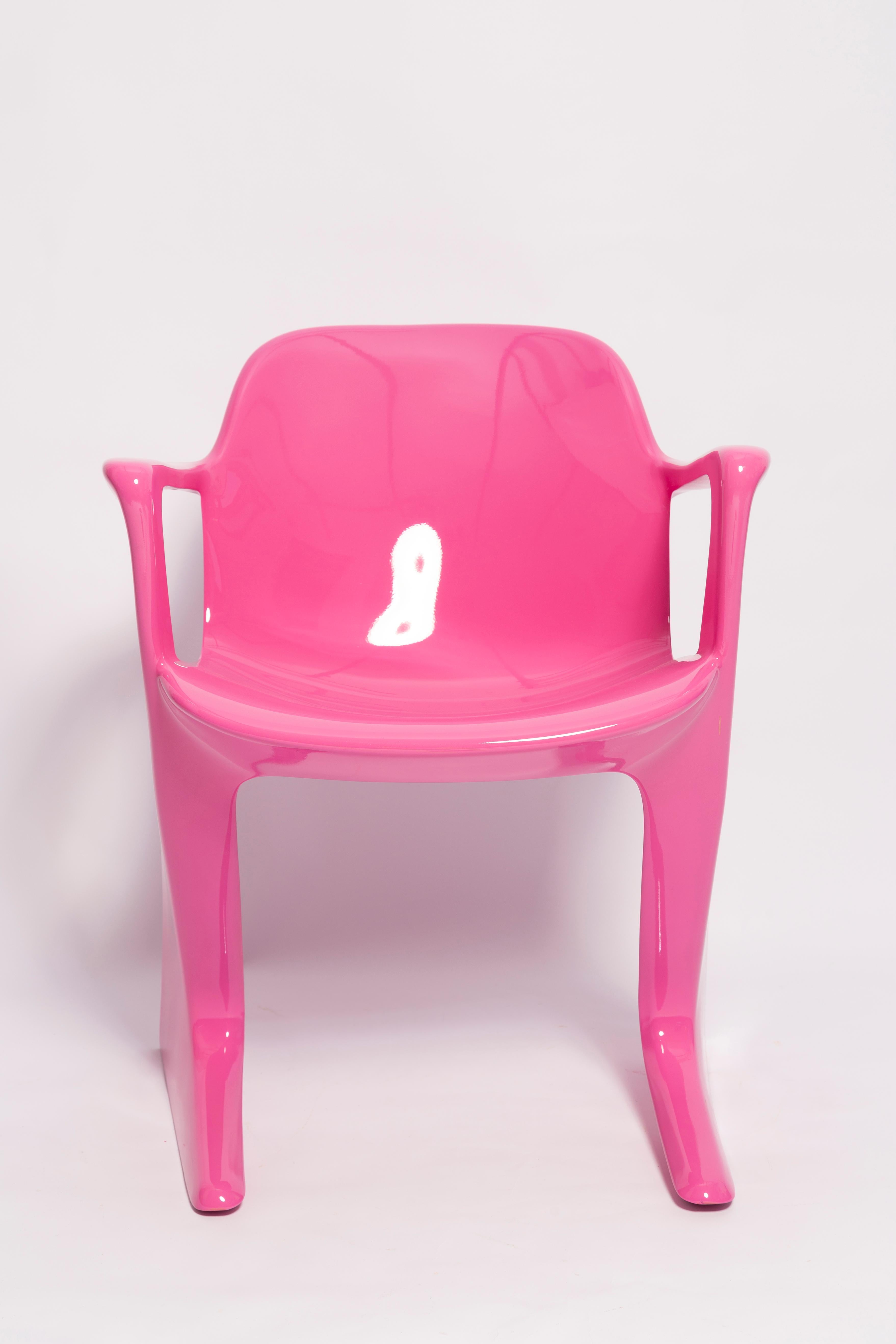 Set of Four Mid Century Pink Kangaroo Chairs, Ernst Moeckl, Germany, 1960s For Sale 1