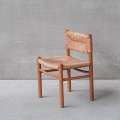 Set of Four Mid-Century Rush Dining Chairs in manner of Perriand