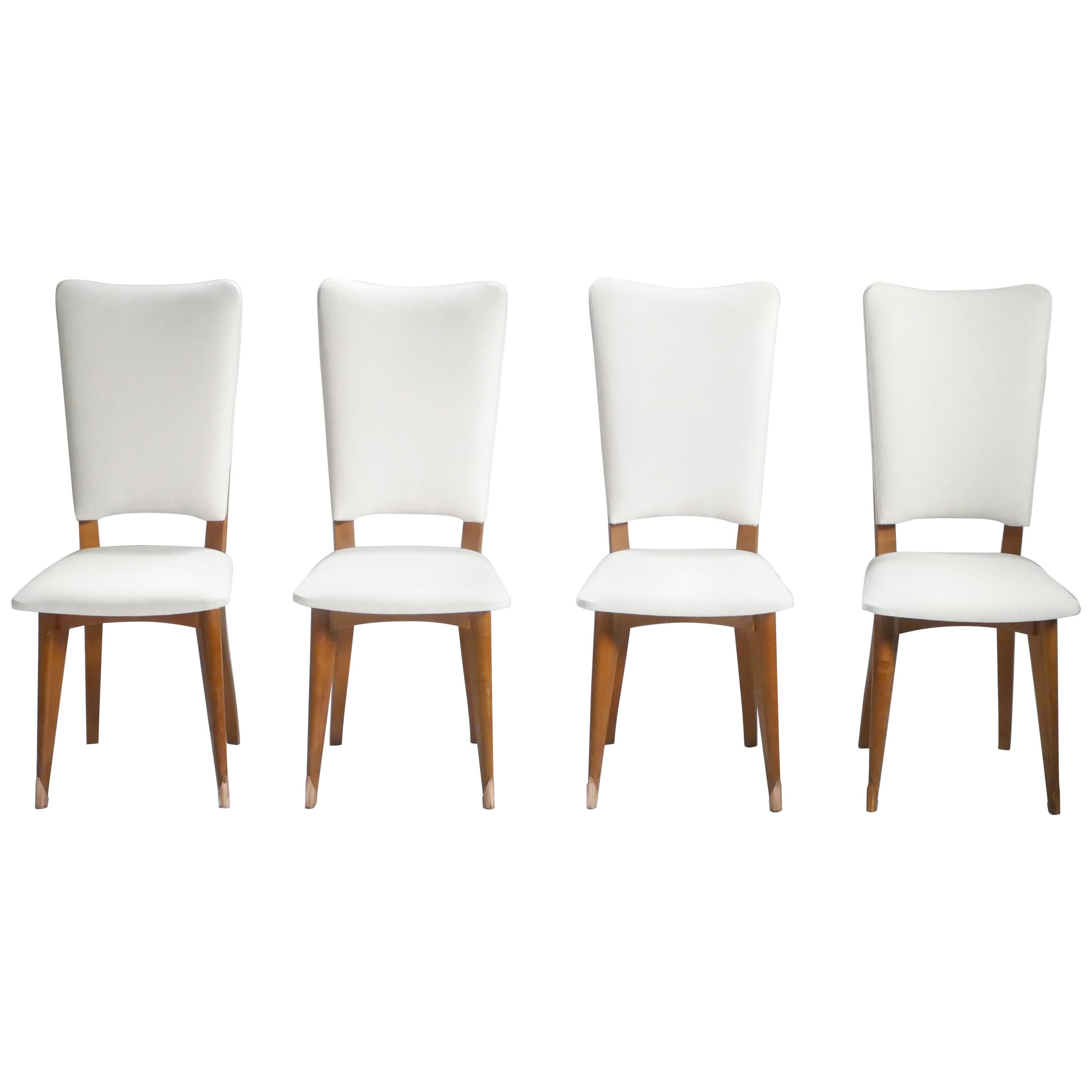 Set of Four Midcentury Scandinavian Teak Chairs, 1960s