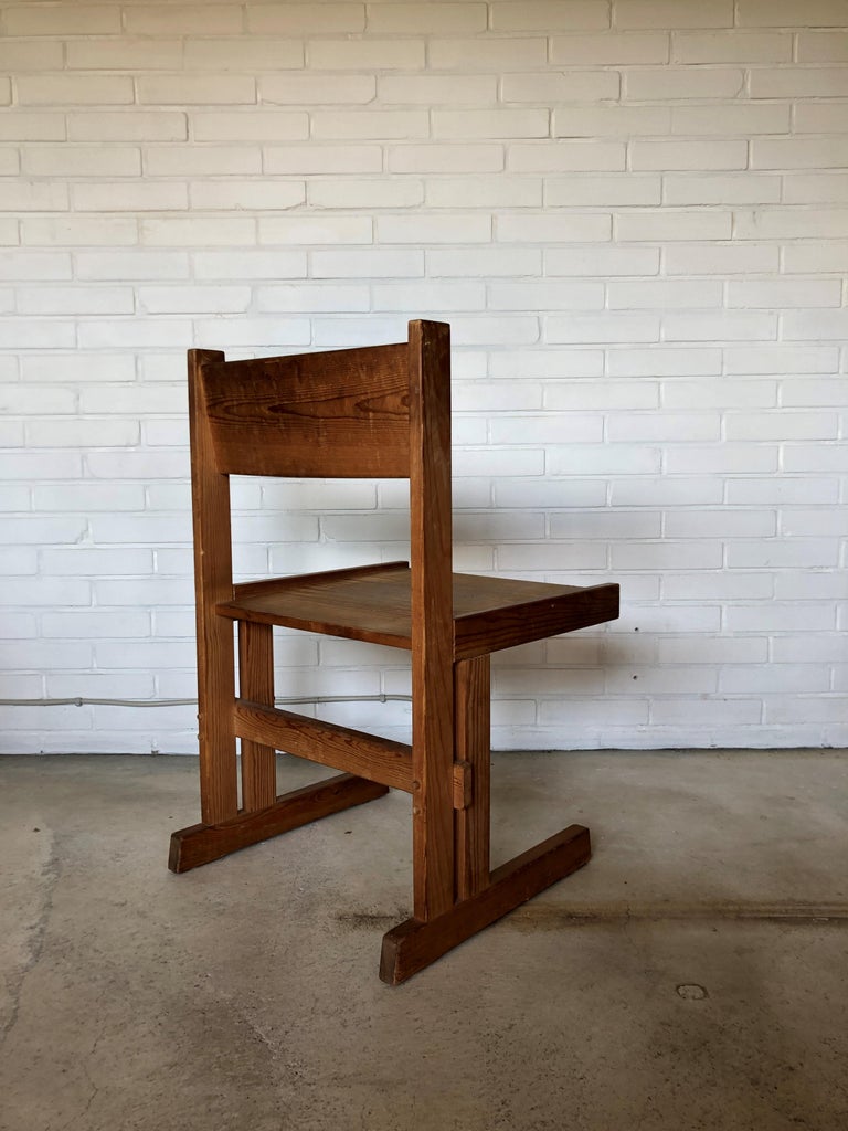 Set of Four Midcentury Solid Oregon Pine Chairs Danish, 1960s For Sale ...