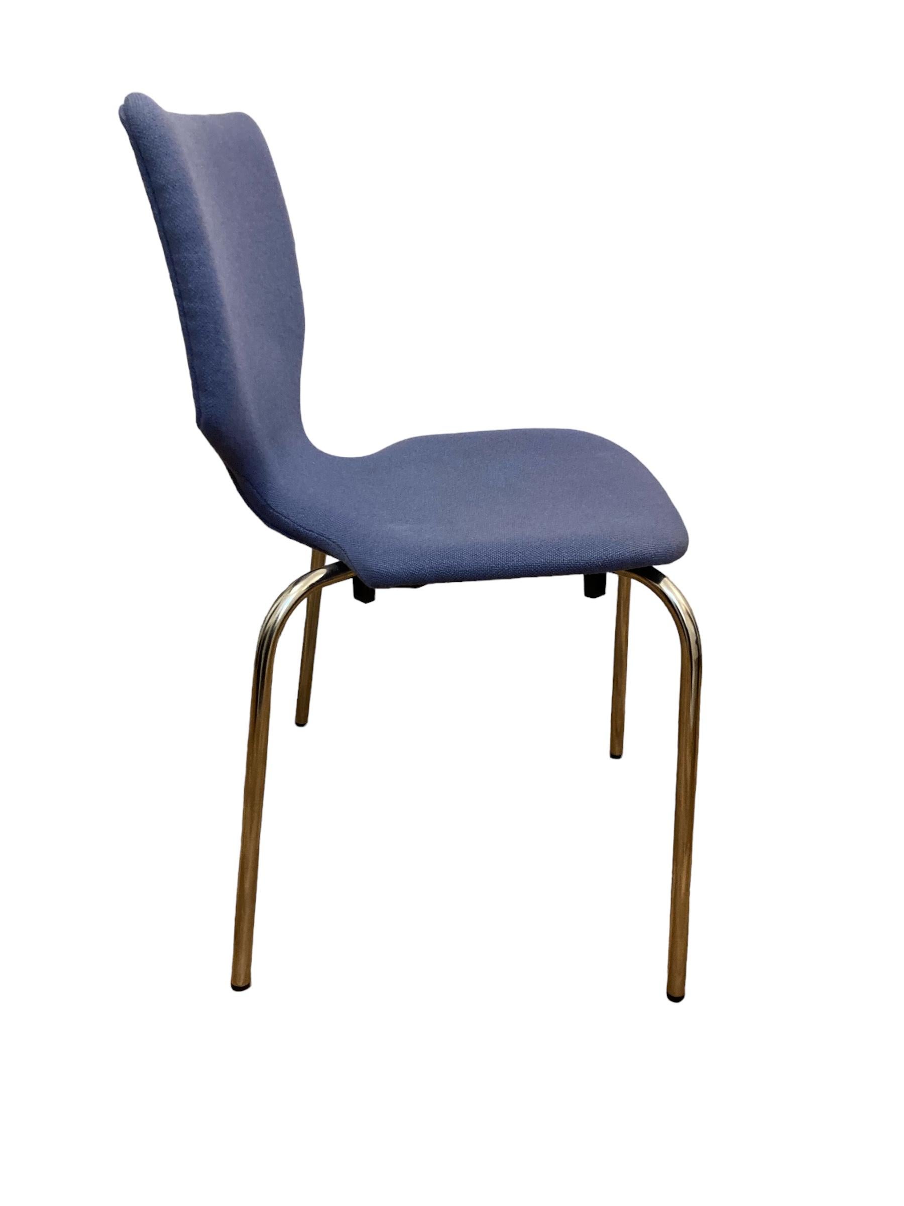 Chrome Ensemble de quatre chaises de conférence danoises Duba Mobelindustri de style du milieu du siècle (1995) en vente