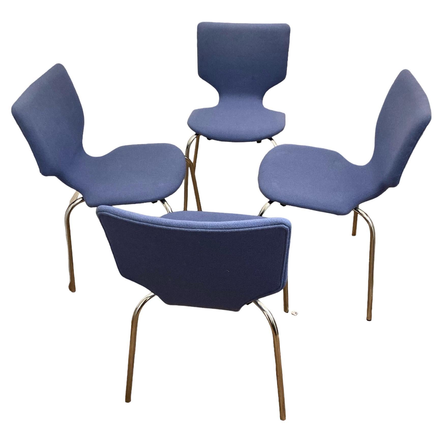 Set of four Mid Century Style Danish Duba Mobelindustri Conference Chairs (1995) For Sale
