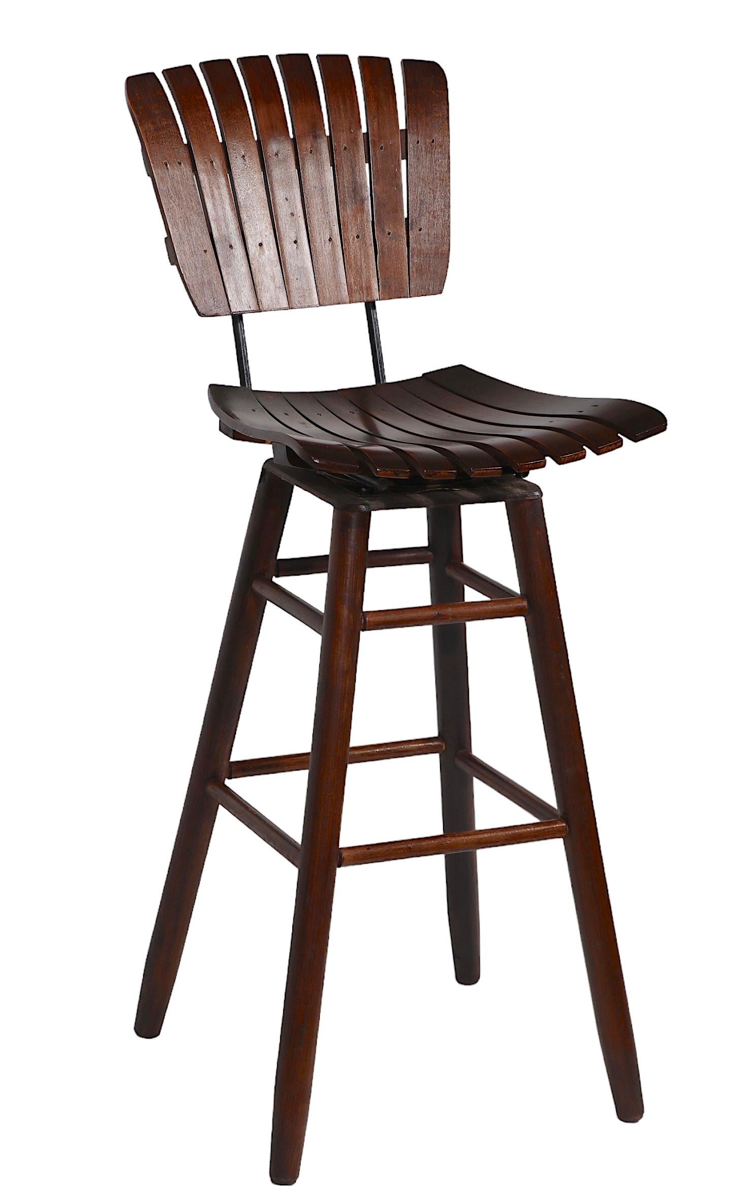 wood slat bar stools