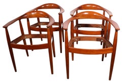 Set of Four Mid Century The Chair Model Chairs After Wegner