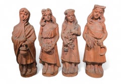 Set of Four Mid-Century Tuscan Terracotta Statues Representing the Four Seasons