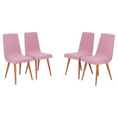 Set of Four Mid-Century Vintage Pink Melange Chairs, Europe, 1960s