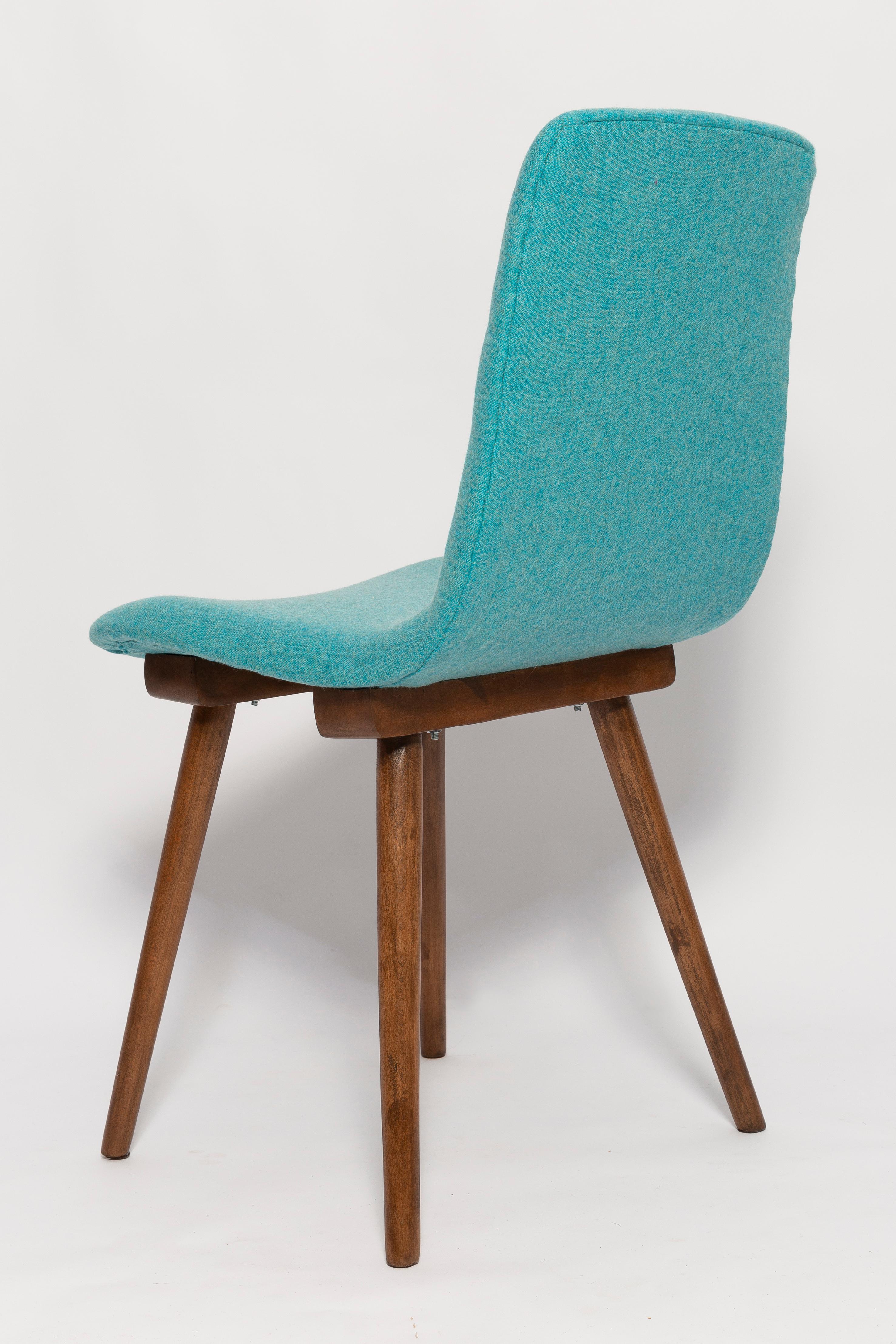 Set of Four Mid Century Wool Chairs, Rajmund Halas, Europe, 1960s For Sale 2