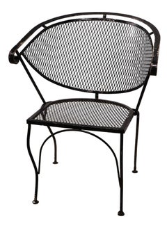 Set of Four Mid Century Wrought Iron  Dining Chairs att. to Woodard