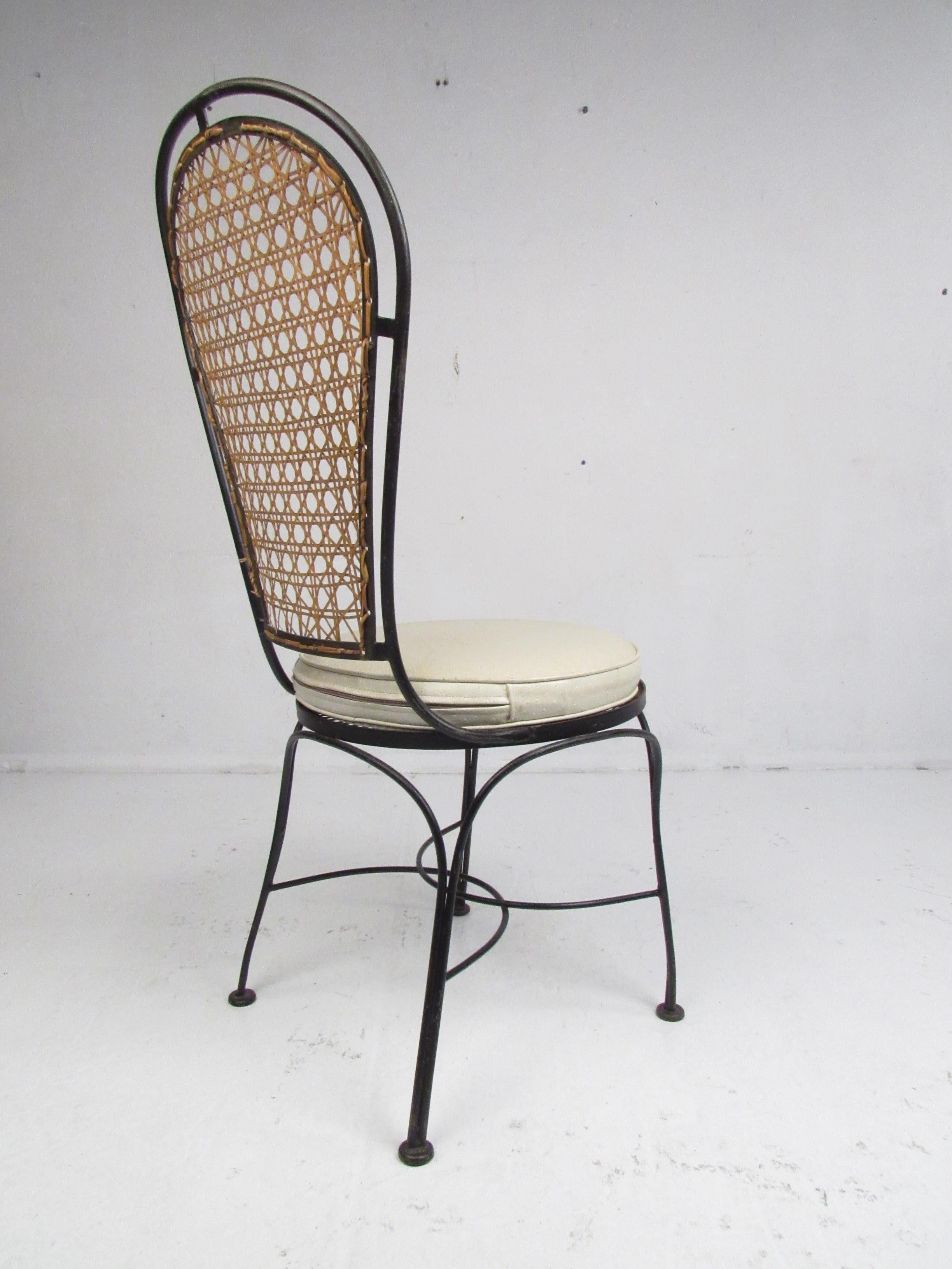 rod iron dining chairs