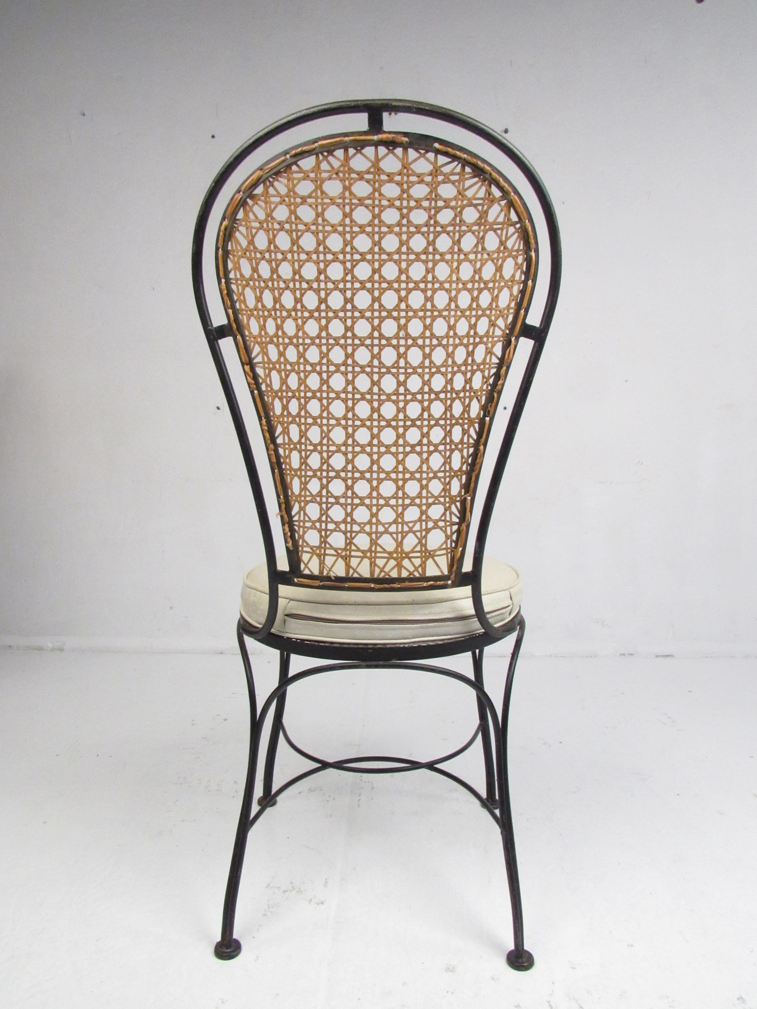 wrought iron dining chairs indoor
