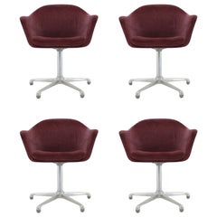 Set of Four Midcentury Armchairs Designed by Konrad Schäfer, Lübke, 1960s