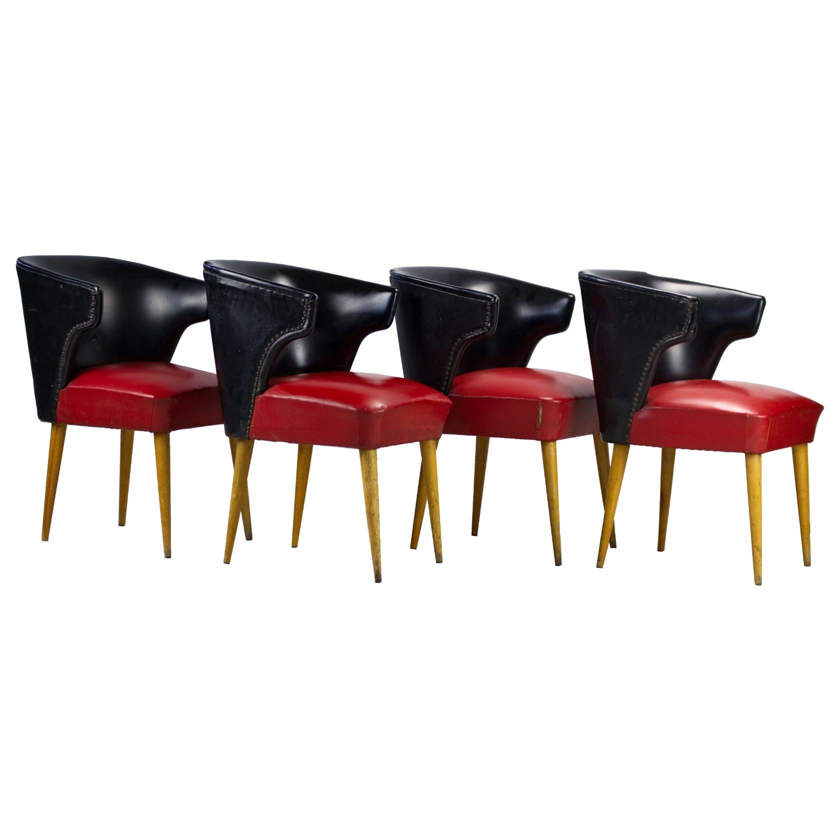 Set of Four Midcentury Chairs, 1960s