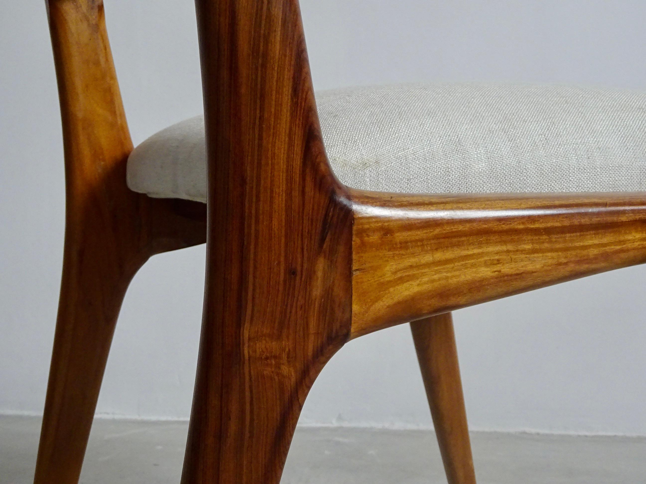 Set of Four Mid-Century Chairs, Brazil Modern For Sale 3