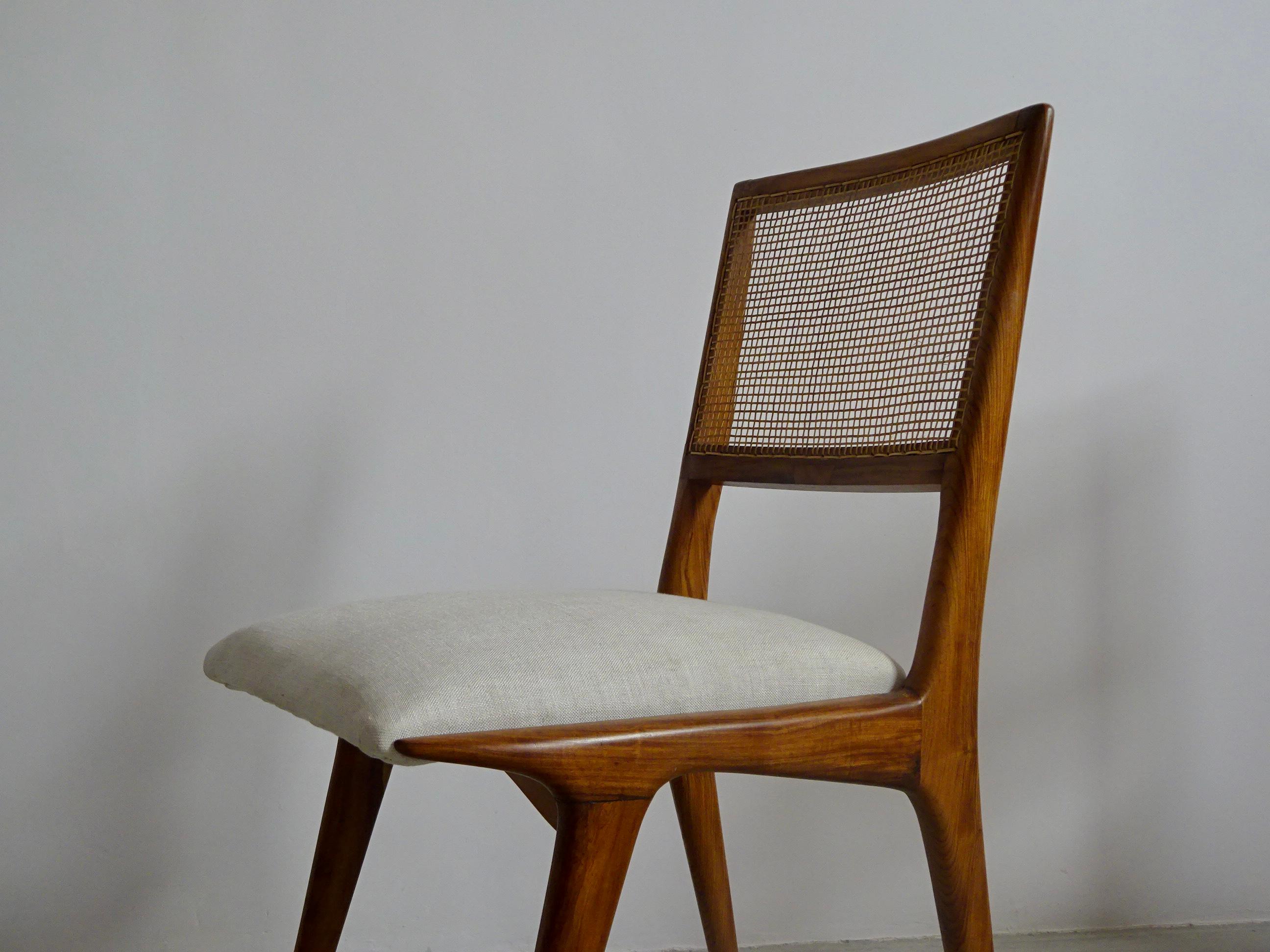 Mid-20th Century Set of Four Mid-Century Chairs, Brazil Modern For Sale