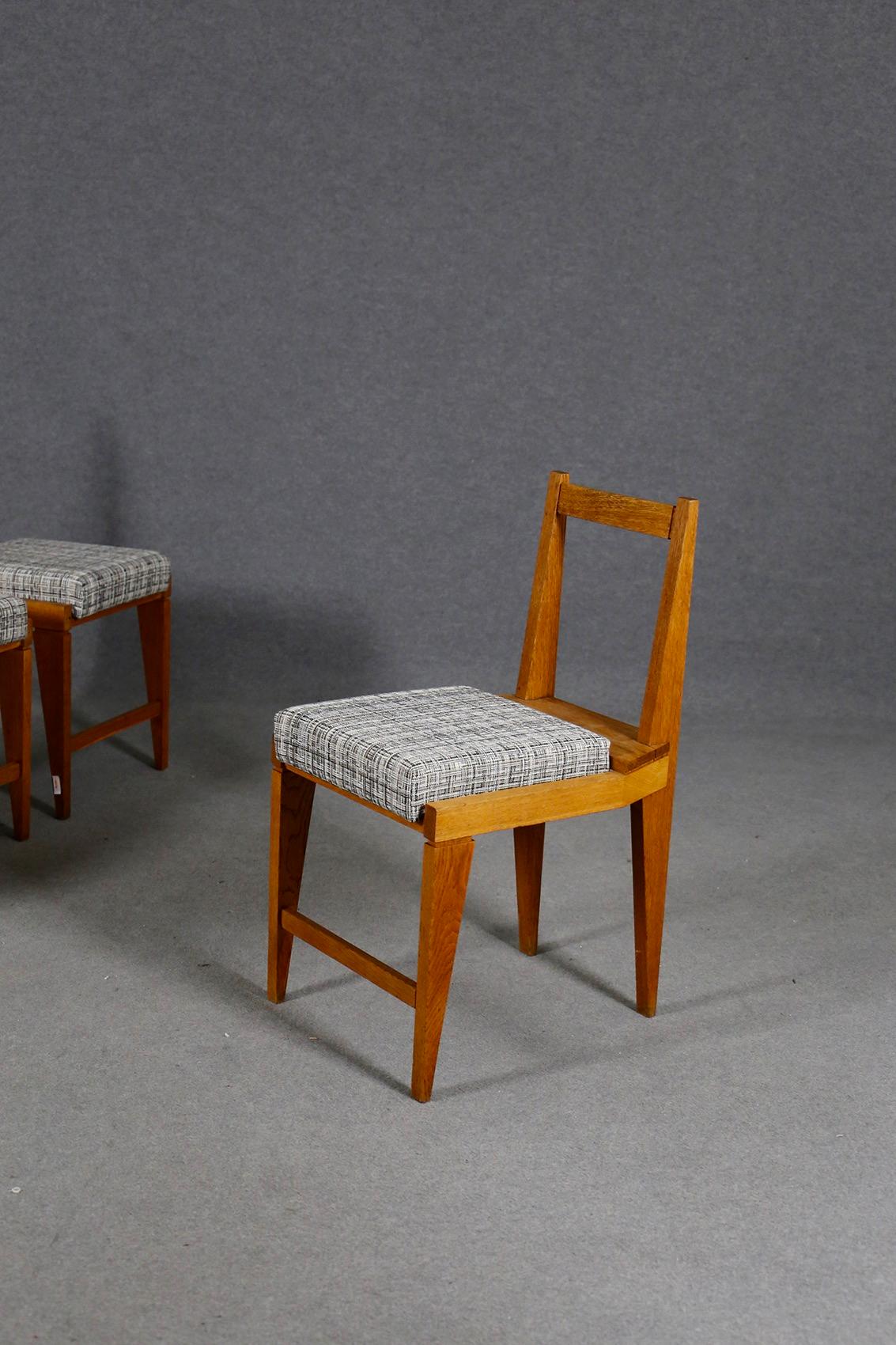 Italian Set of Four Midcentury Chairs by Augusto Romano